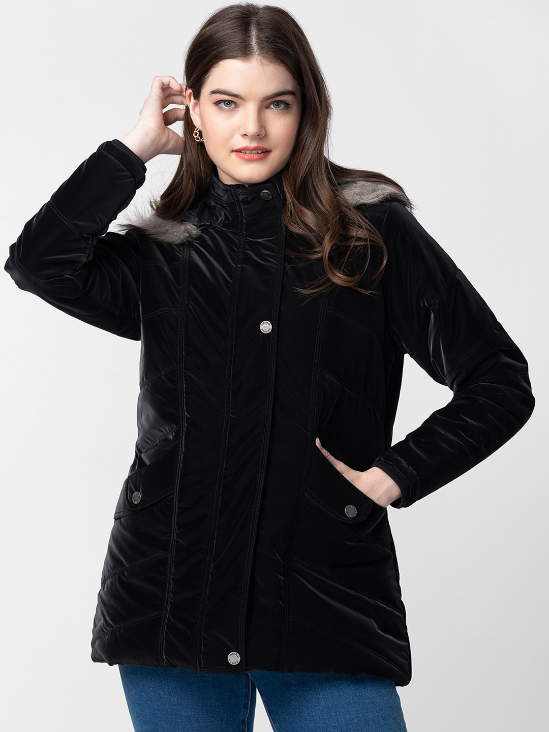 

Being Human Women Black Padded Jacket