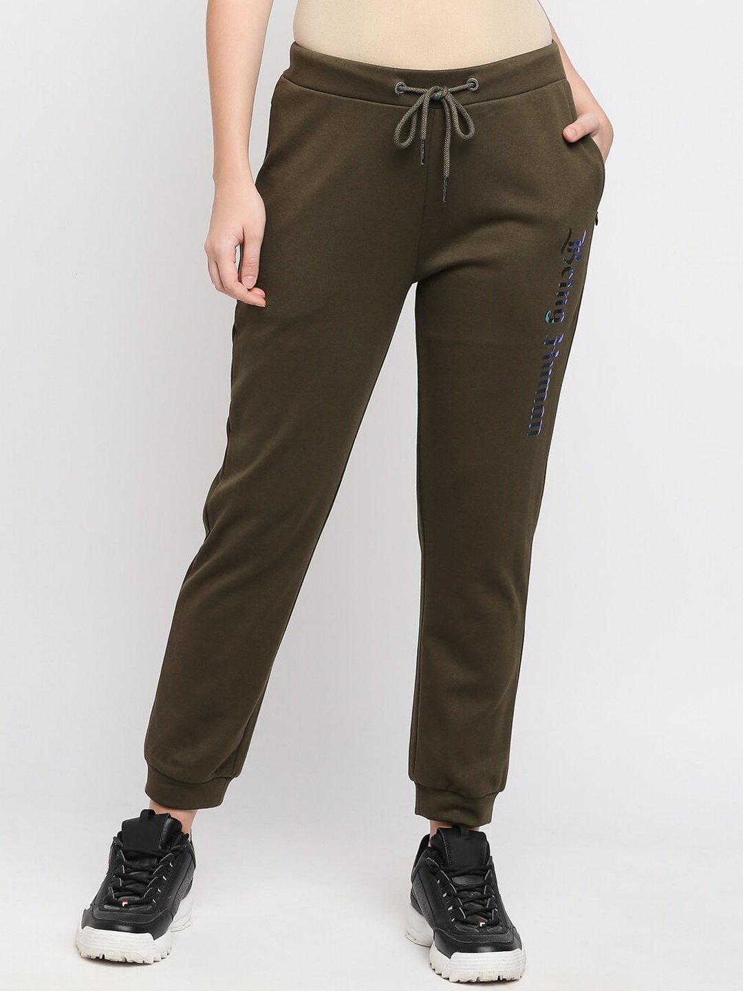 

Being Human Women Regular Fit Joggers, Olive