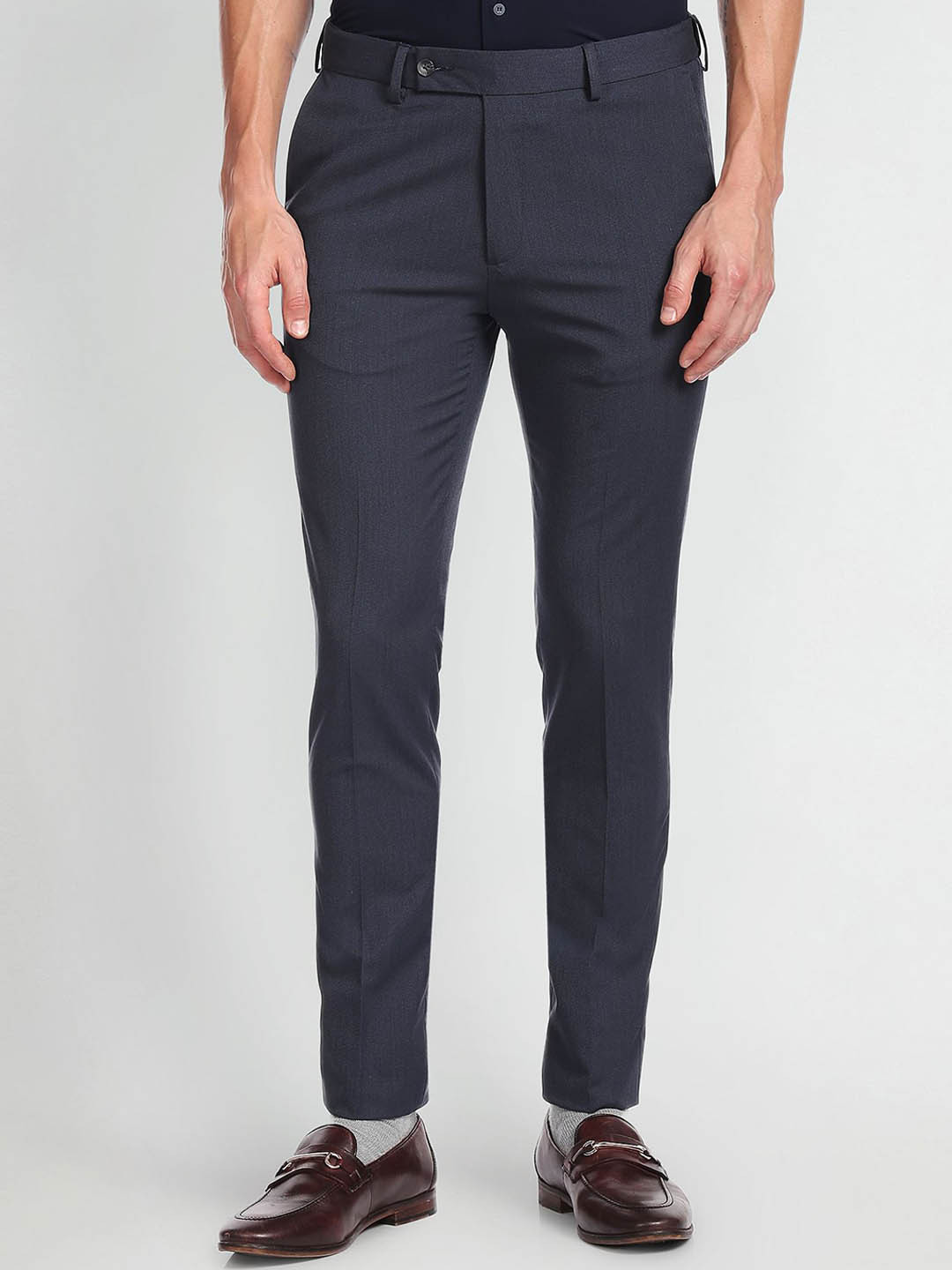 

Arrow Men Autoflex Dobby Formal Trousers, Grey