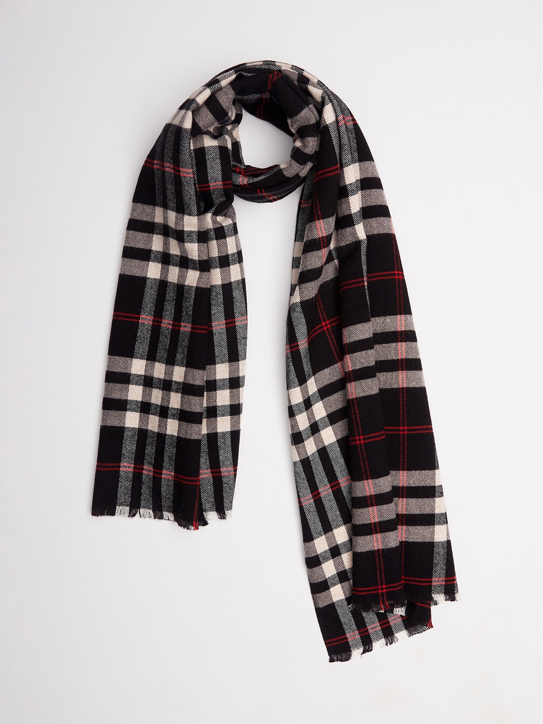 

The Label Life Women Checked Scarf, Black
