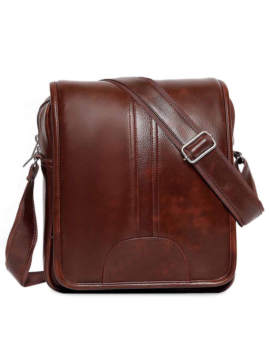 

SAMTROH PU Structured Messenger Bag, Brown