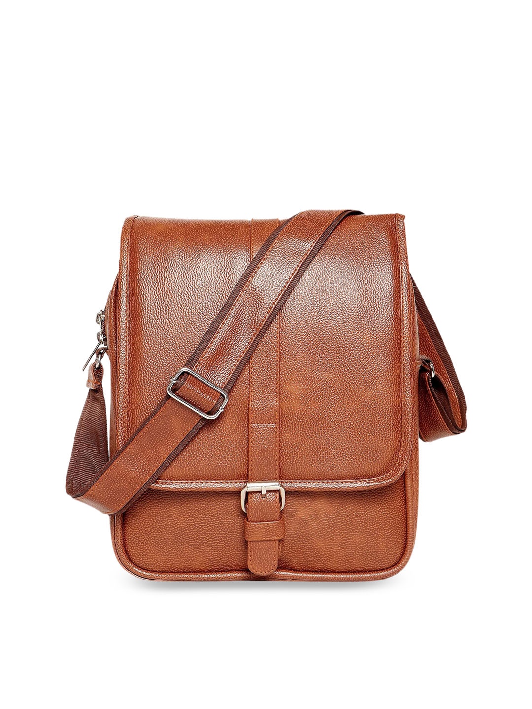 

SAMTROH PU Structured Messenger Bag, Tan