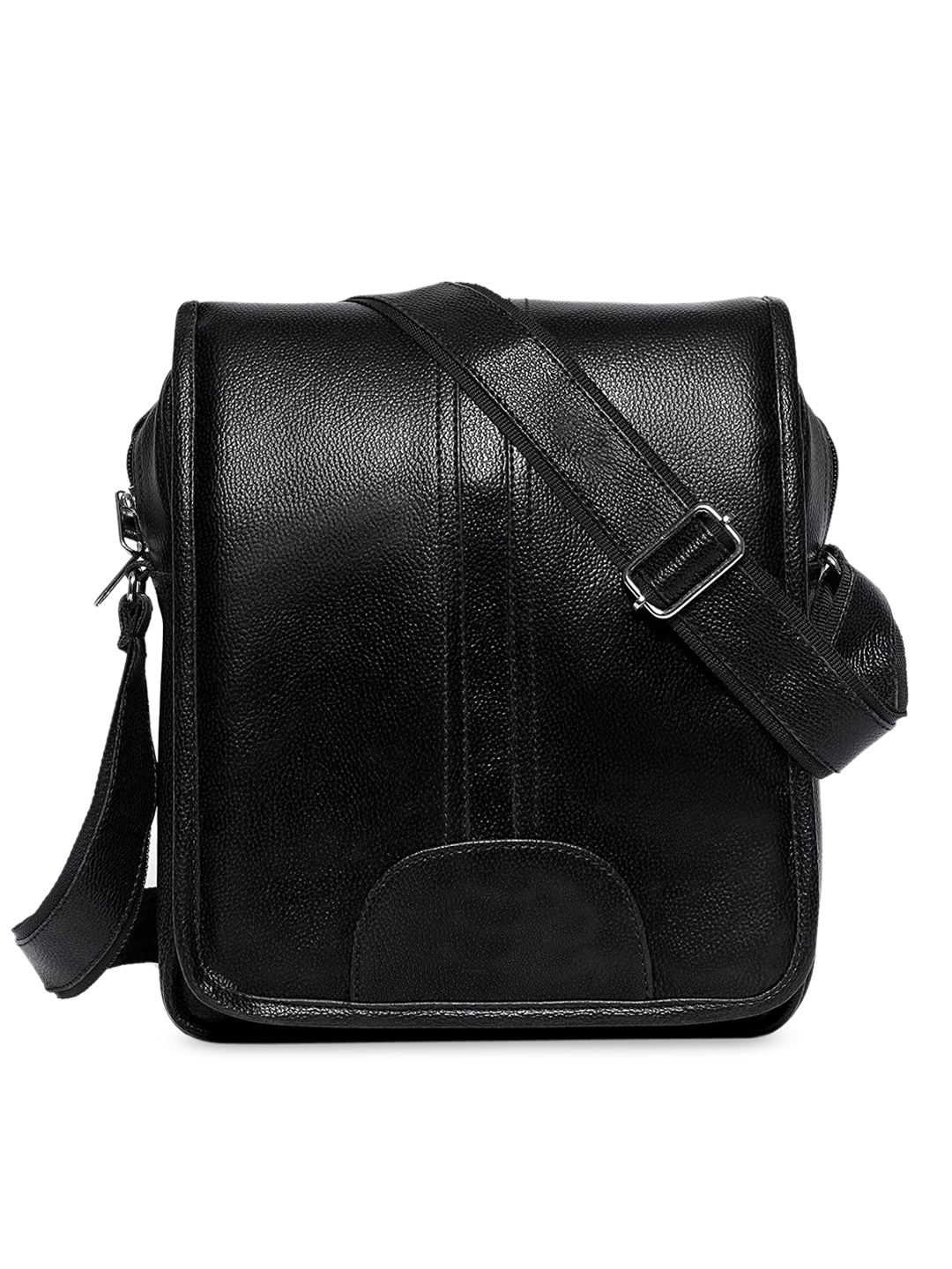 

SAMTROH PU Structured Messenger Bag, Black