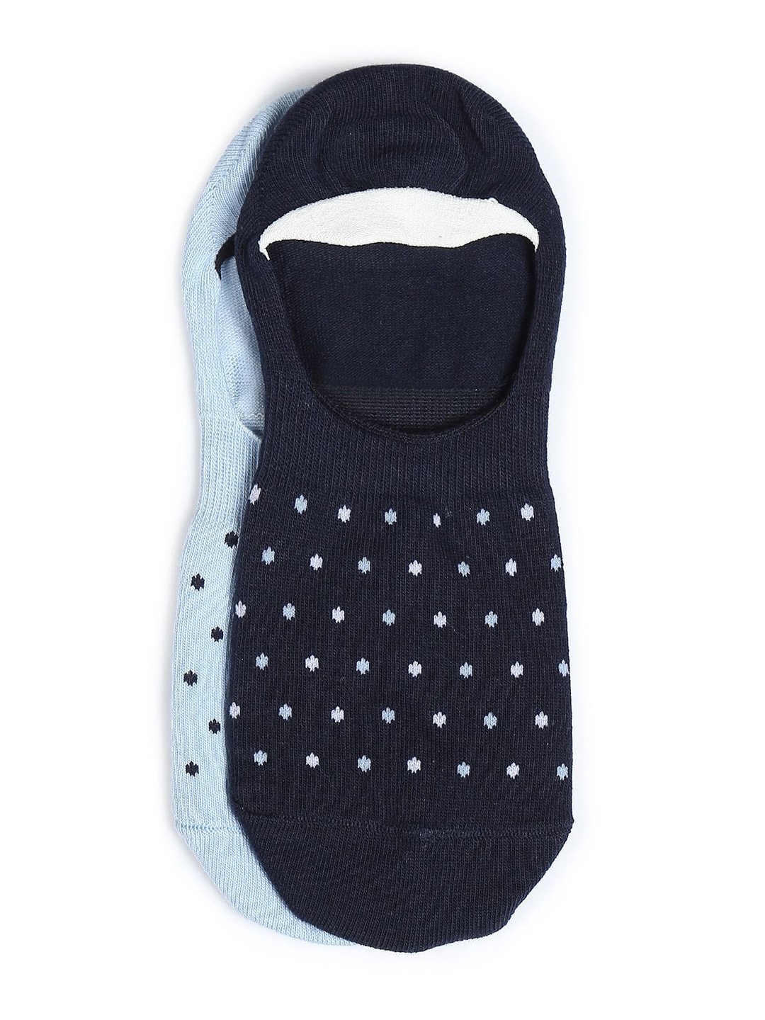 

Arrow Men Men Pack of 2 Polka Dot Patterned Shoeliners, Navy blue