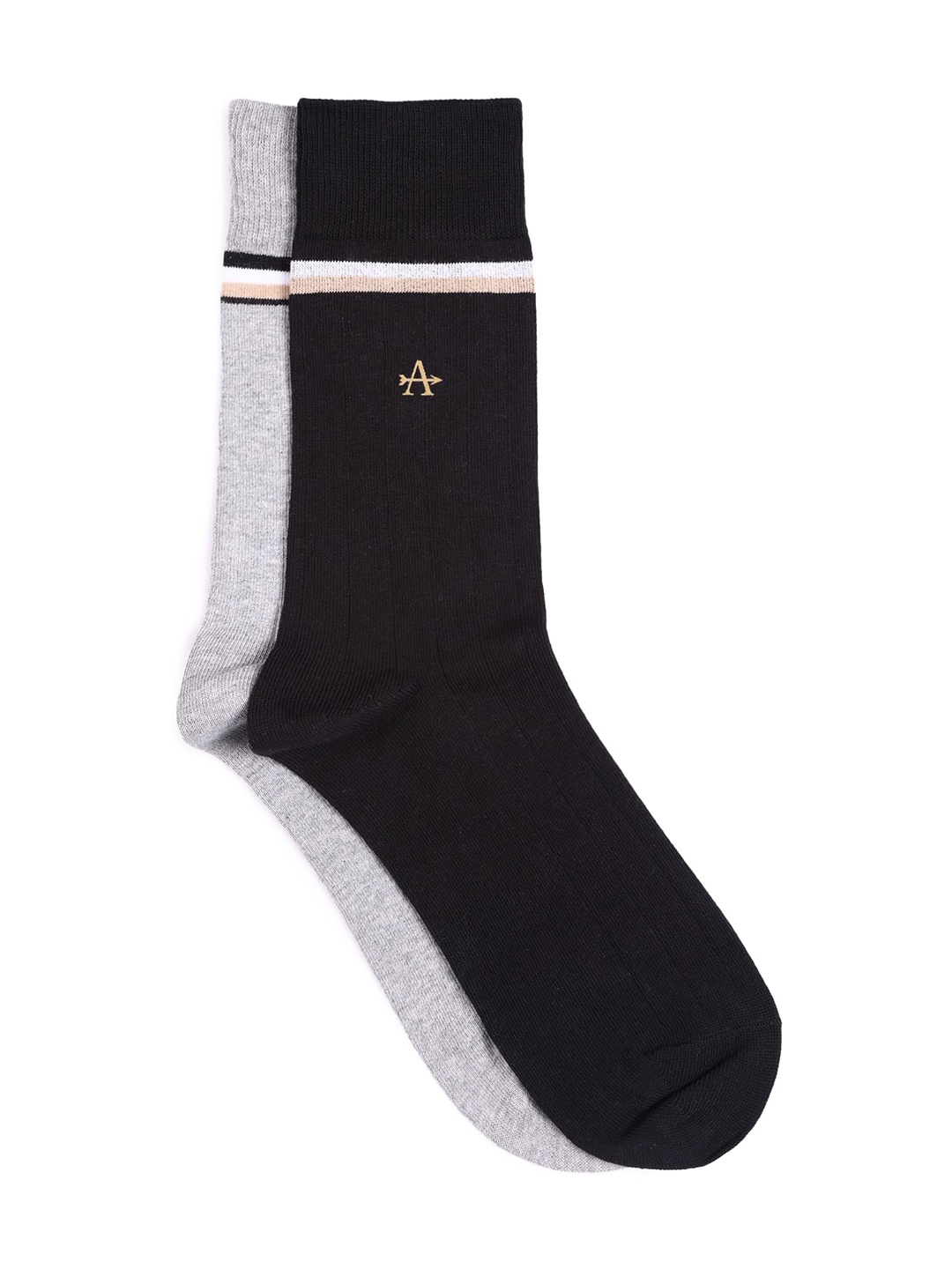 

Arrow Pack Of 2 Men Calf-Length Socks, Black