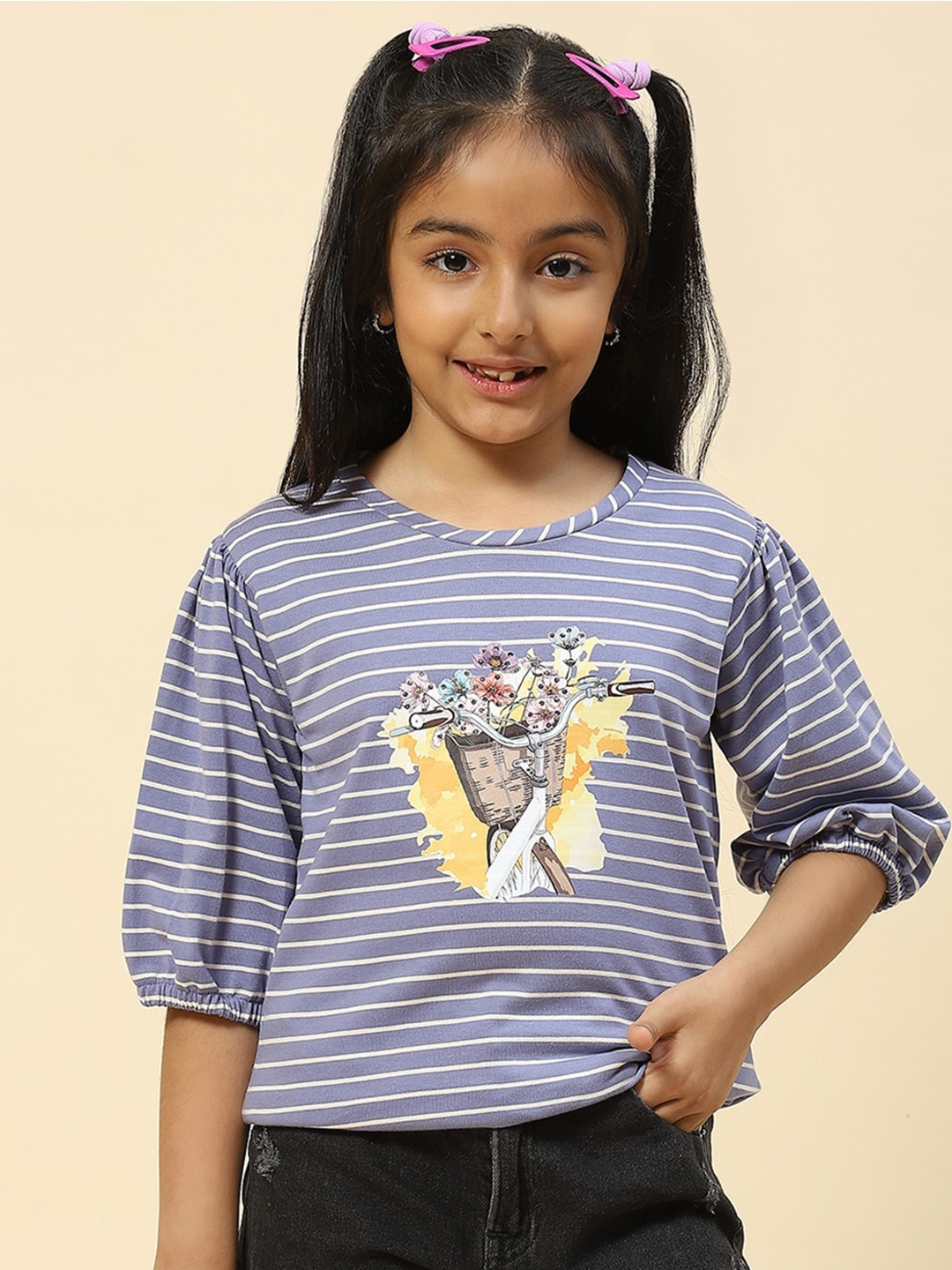 

Monte Carlo Blue Striped Cotton Top