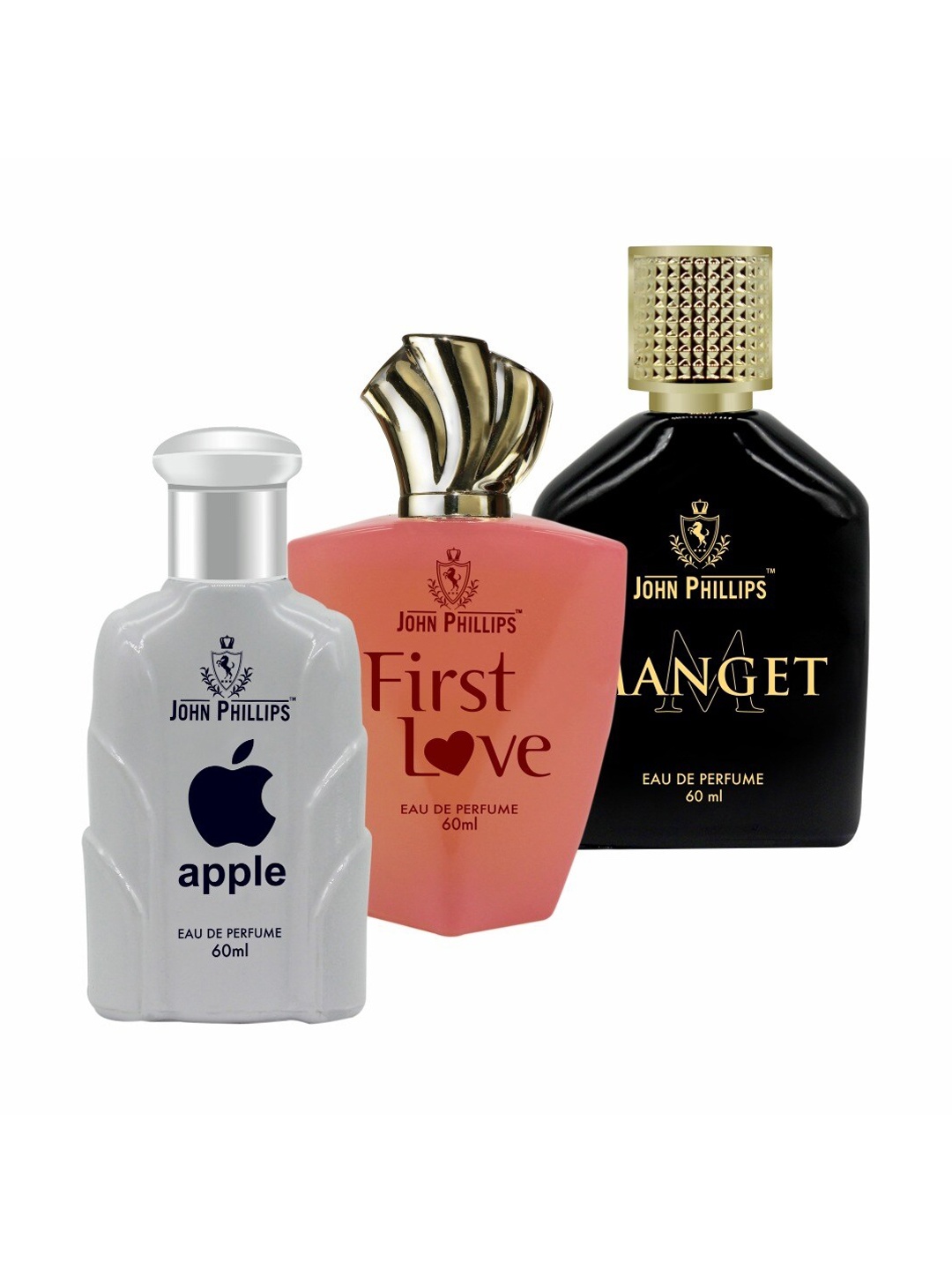 

JOHN PHILLIPS Set of 3 Eau De Parfum 60ml each - Apple + First Love + Magnet, White