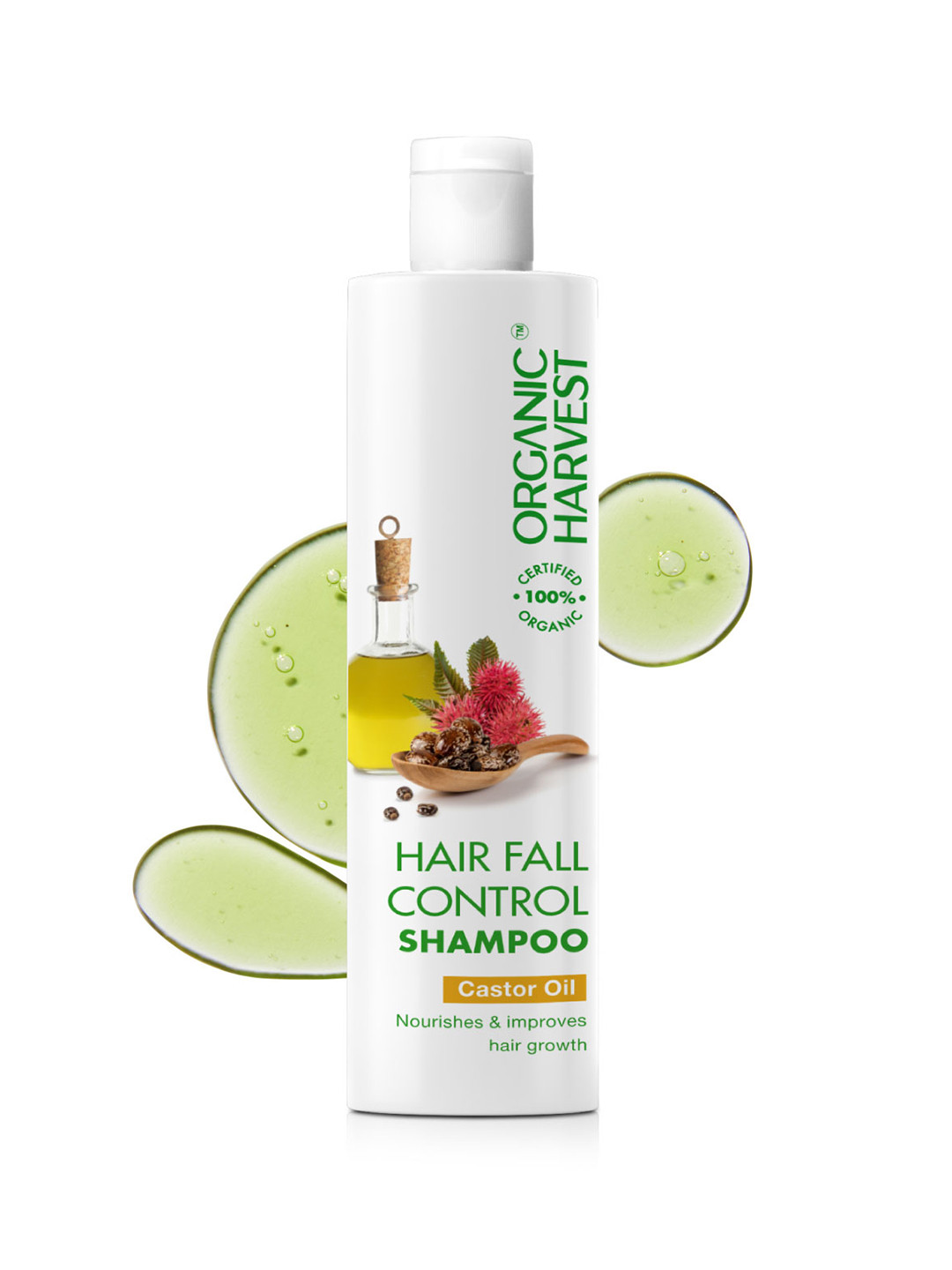 

Organic Harvest Hair Fall Control Shampoo 225 ml, White