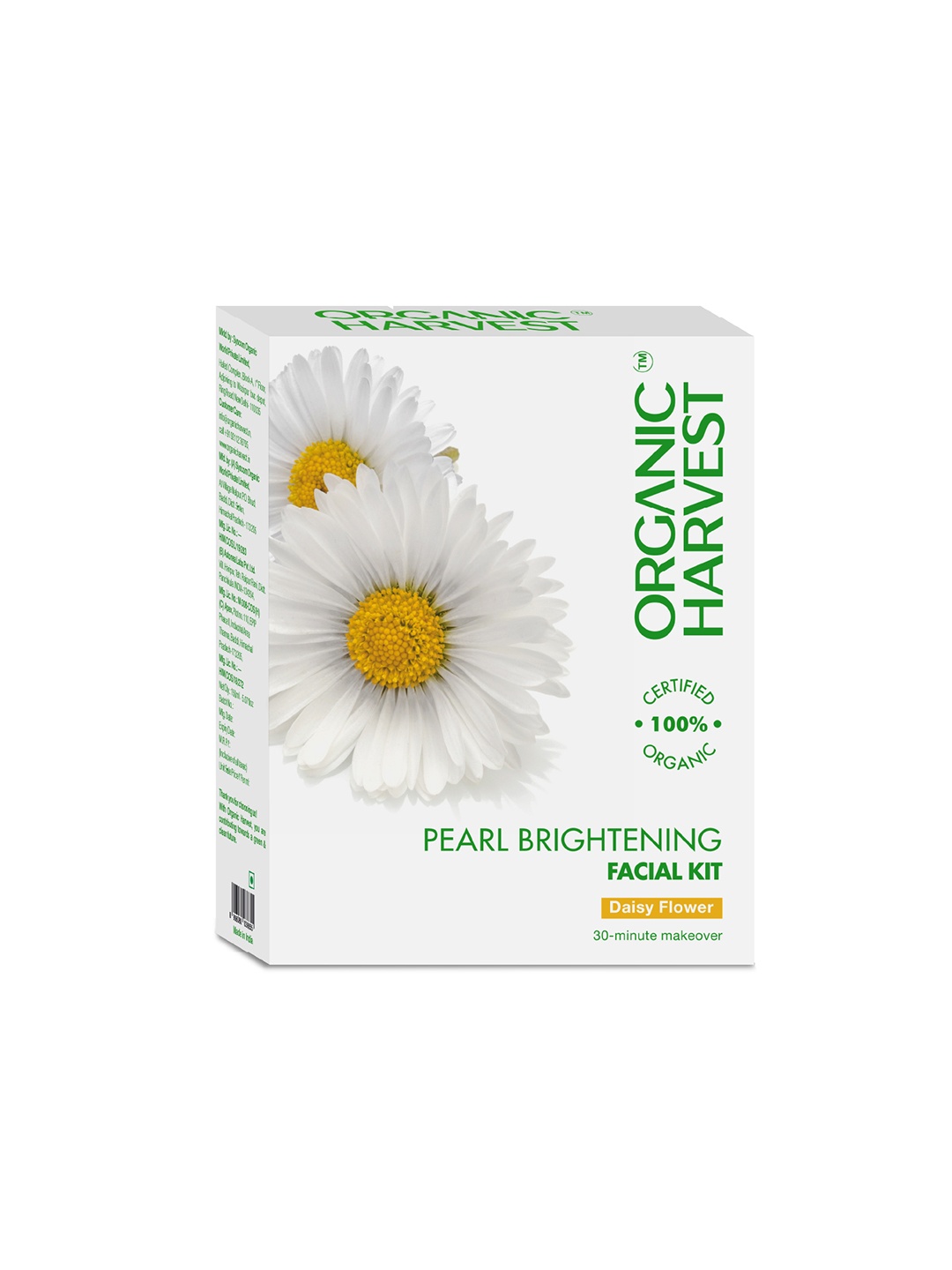 

Organic Harvest Pearl Brightening Facial Kit with Daisy Flower Extract, White