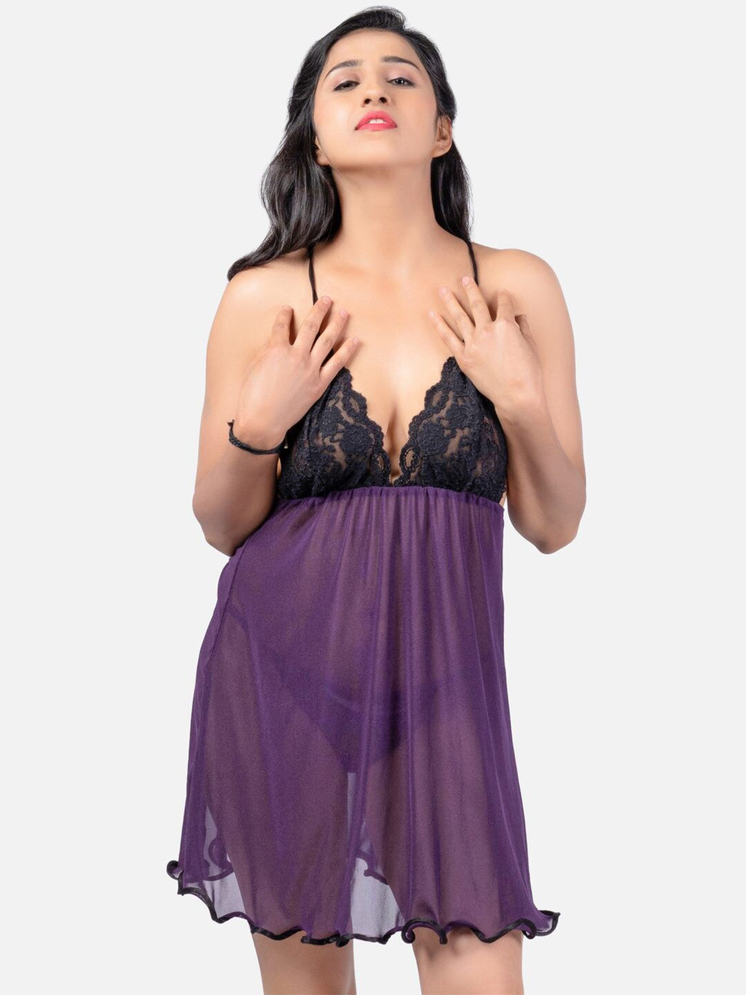 

Klamotten Shoulder Straps Baby Doll, Purple