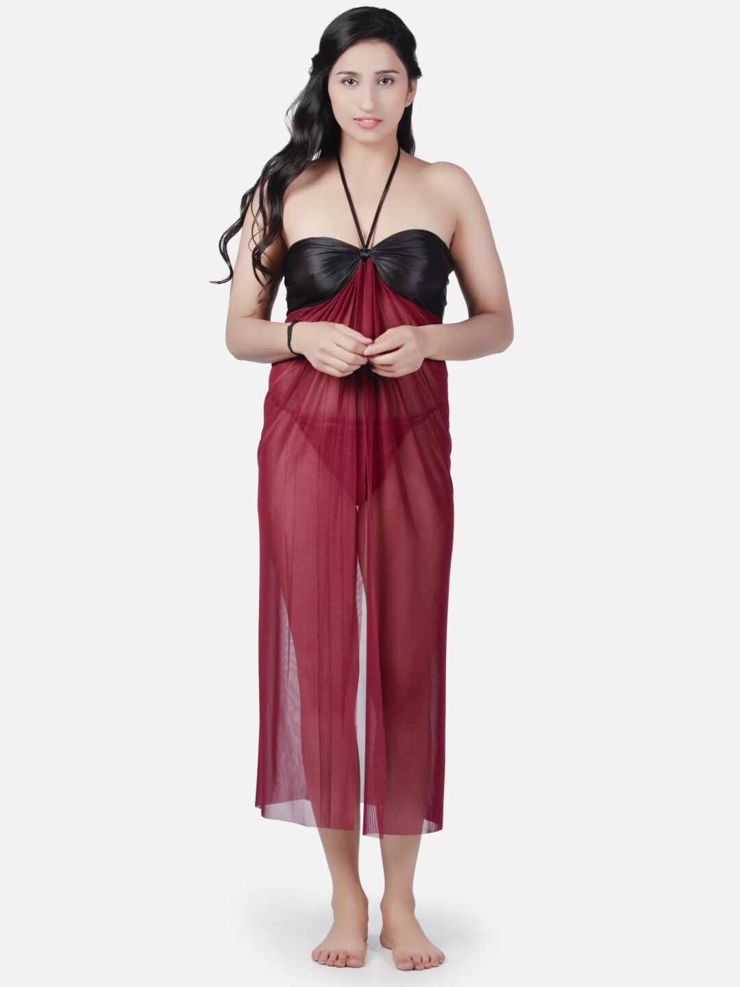 

Klamotten Halter Neck Baby Doll, Rust