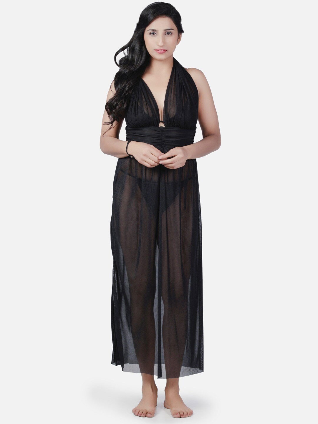 

Klamotten Halter Neck Baby Doll, Black