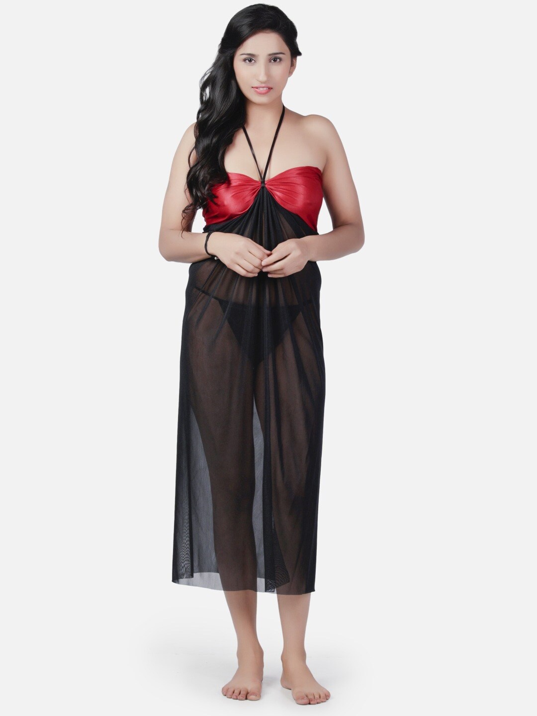 

Klamotten Halter Neck Baby Doll, Maroon
