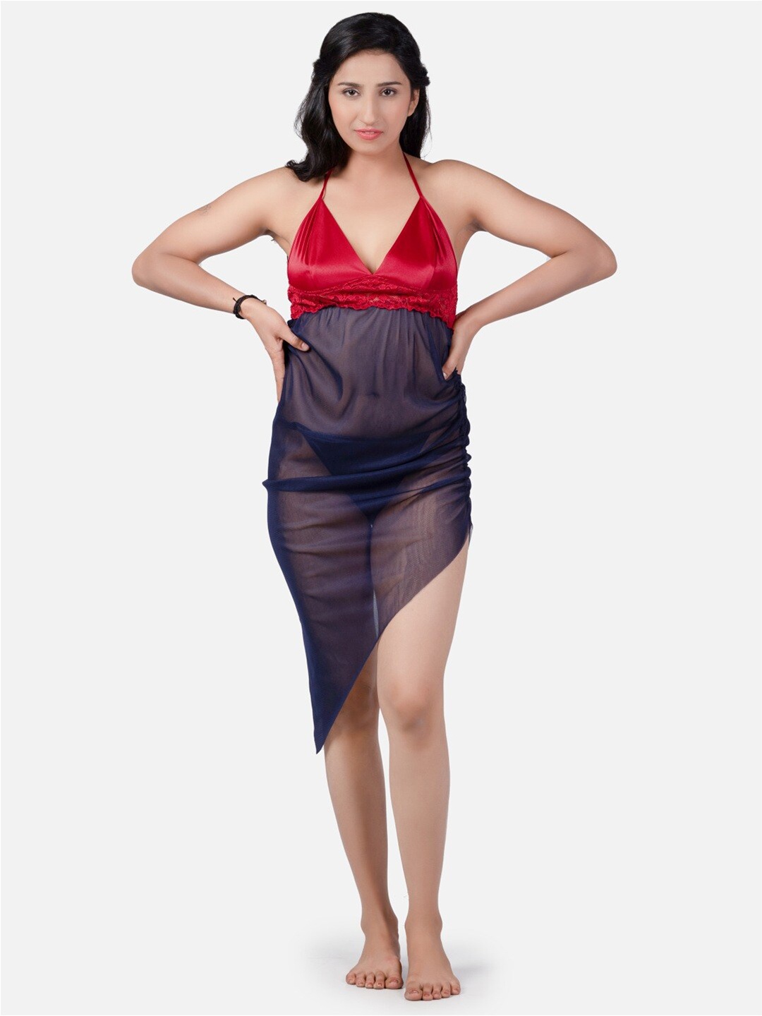 

Klamotten Halter Neck Baby Doll, Maroon