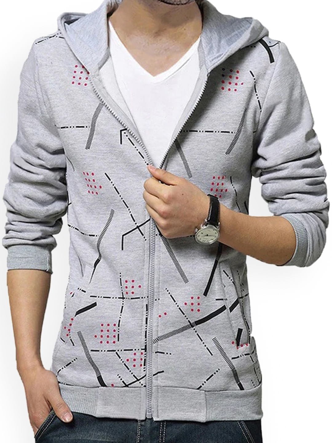 

TRIPR ORIGINALS Men Longline Tailored Jacket, Grey