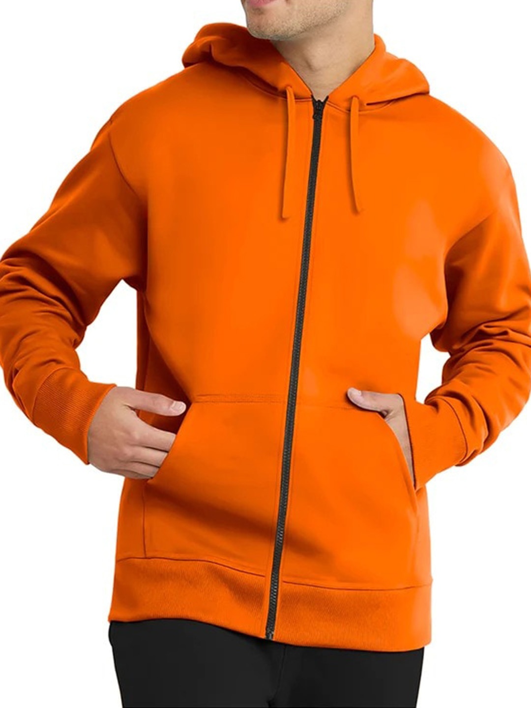 

TRIPR ORIGINALS Men Hooded Sporty Jacket, Orange