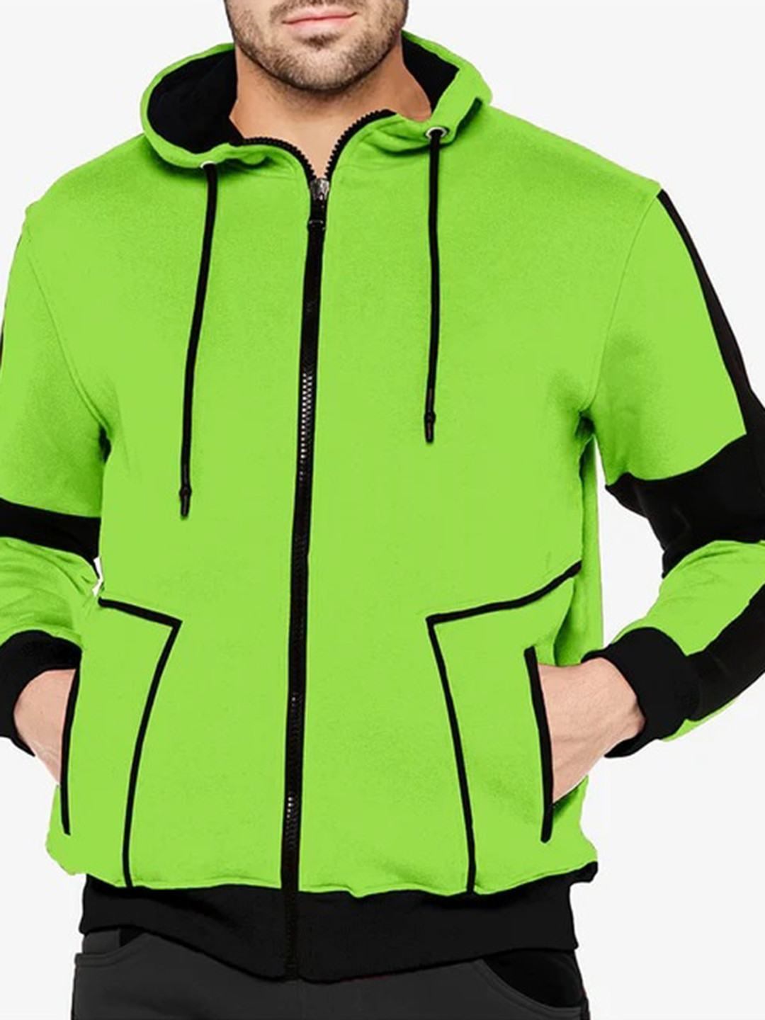

TRIPR ORIGINALS Hooded Cotton Bomber Jacket, Green