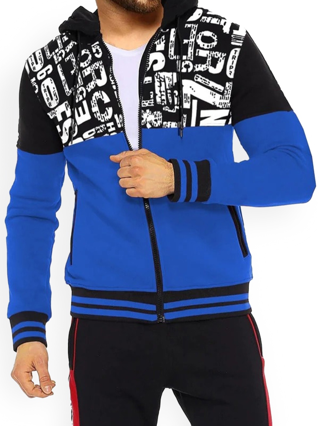 

TRIPR ORIGINALS Men Ribbed Tailored Jacket, Blue