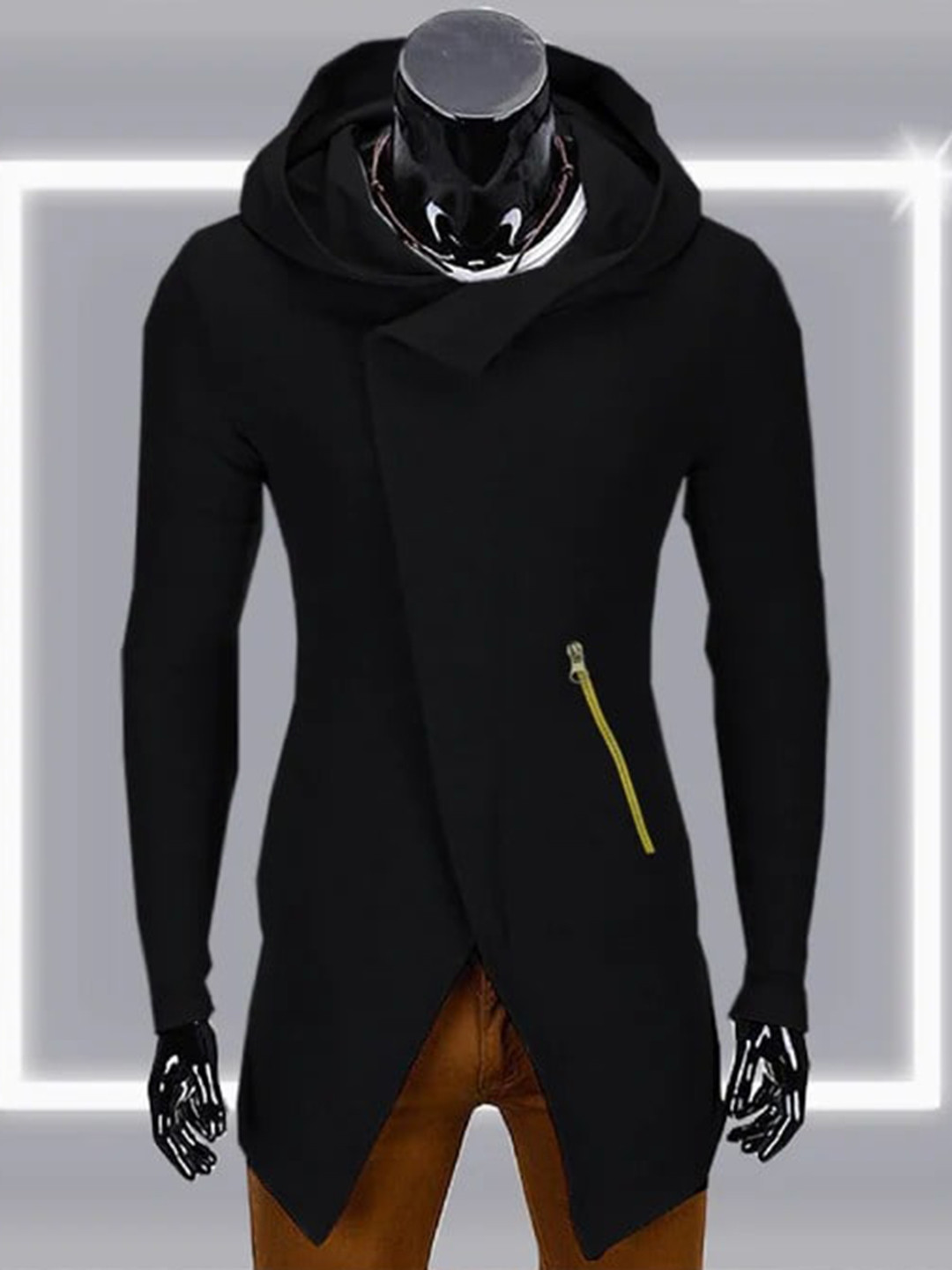 

TRIPR ORIGINALS Men Hooded Tailored Jacket, Black