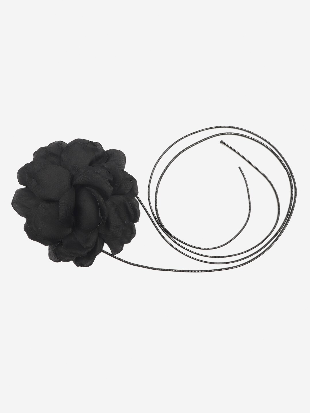 

Beau Design Women Floral Cord Scarf, Black