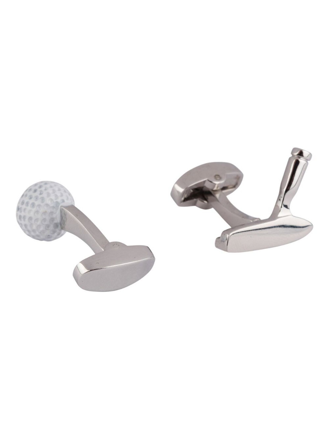 

The Tie Hub Silver-Toned Geometric Cufflinks