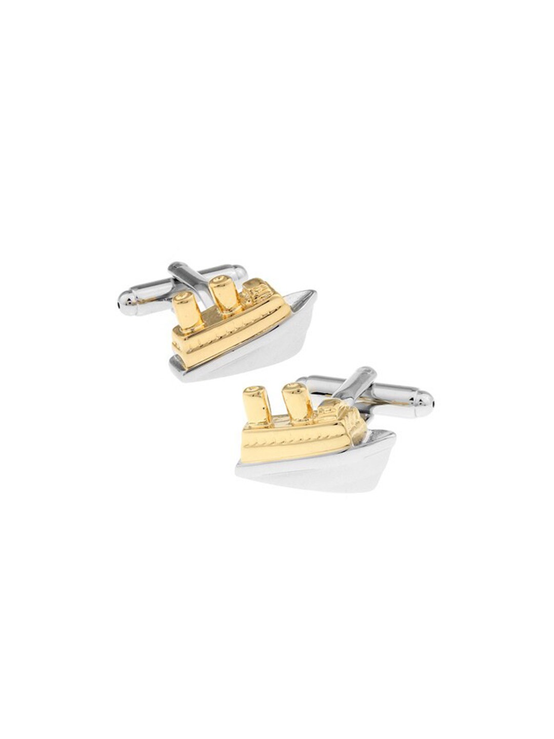 

The Tie Hub Gold-Toned & Silver-Toned Quirky Cufflinks