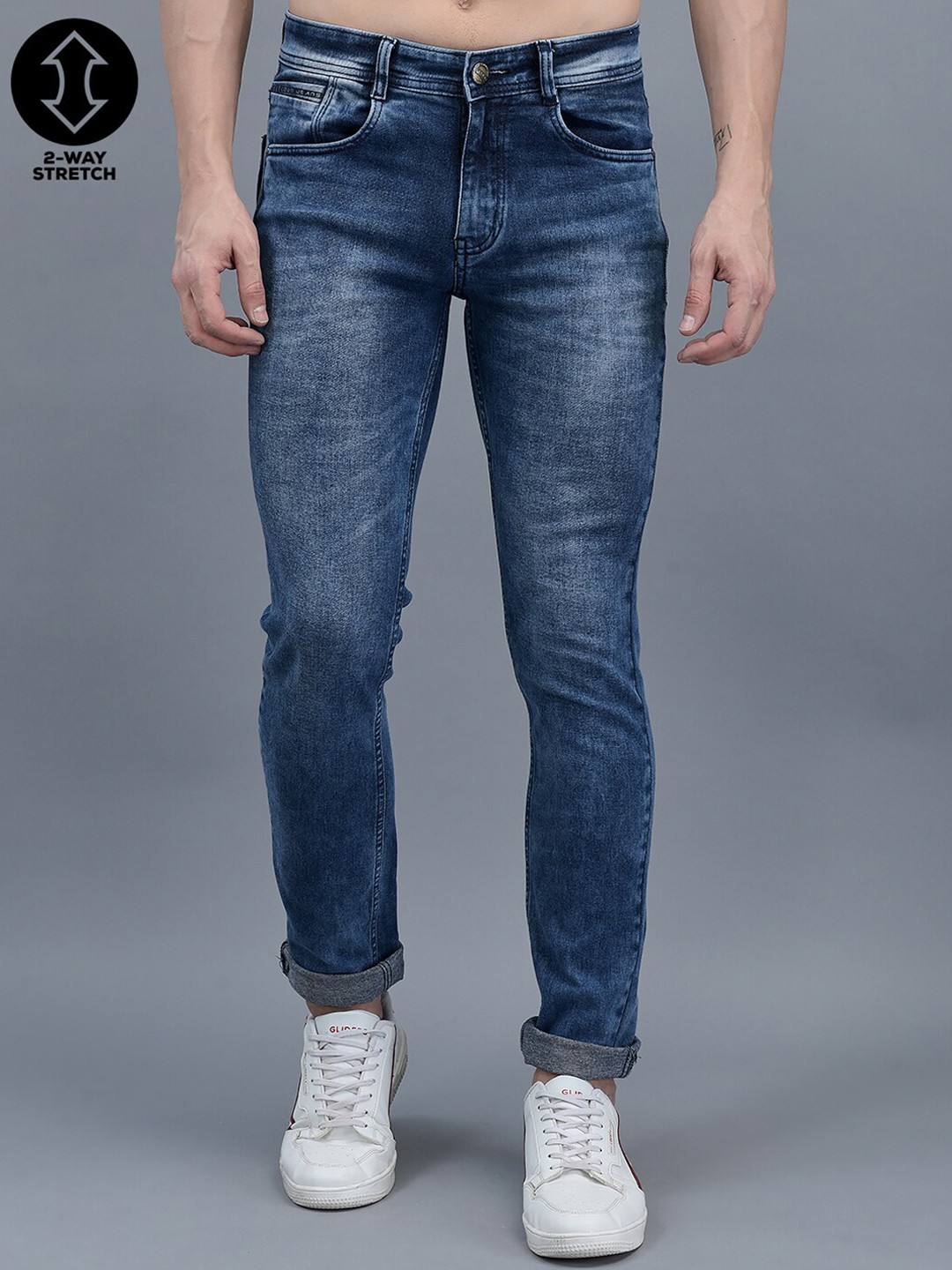 

COBB Men Blue Slim Fit Light Fade Jeans