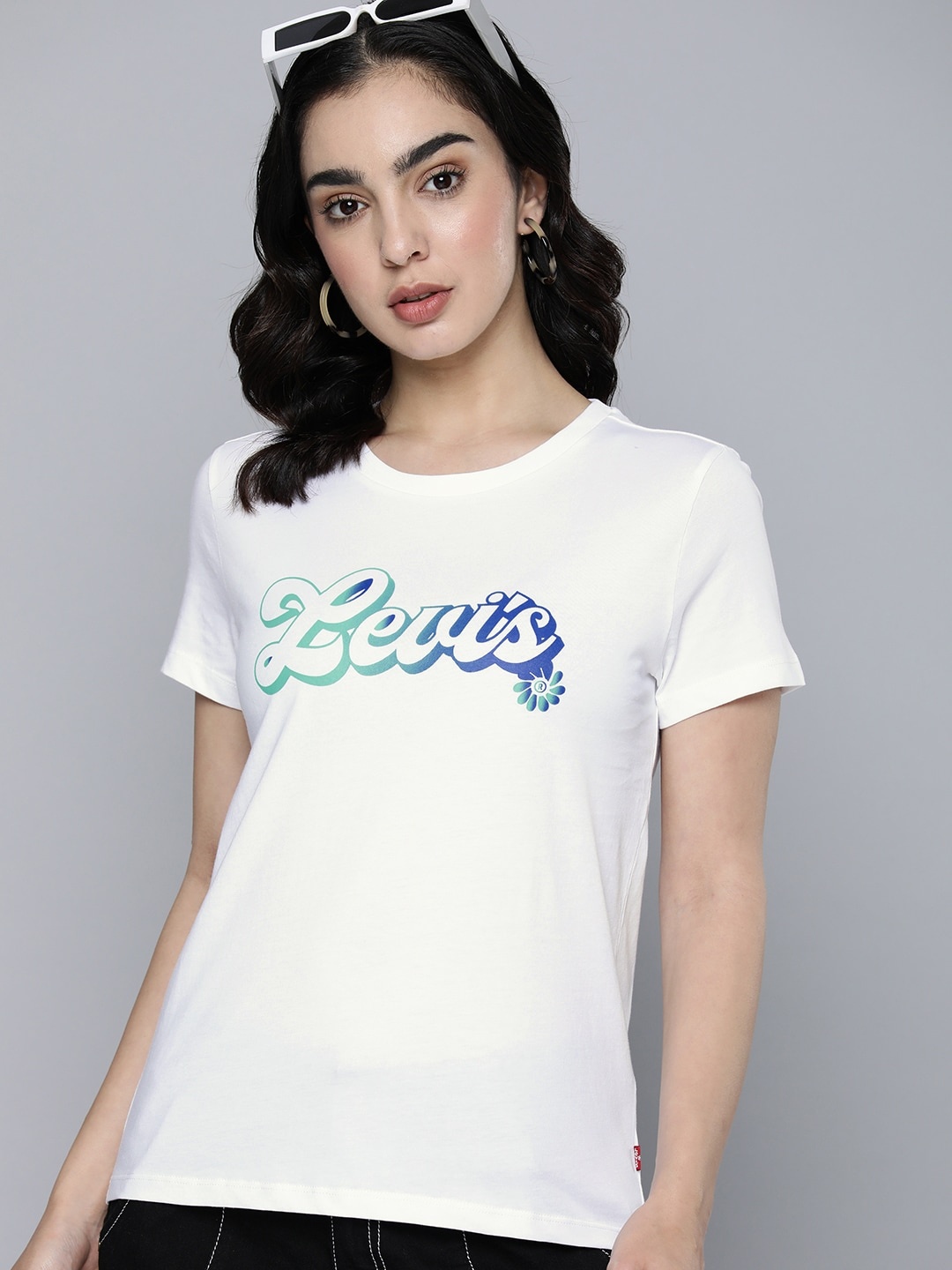 

Levis Graphic Printed Pure Cotton T-shirt, White