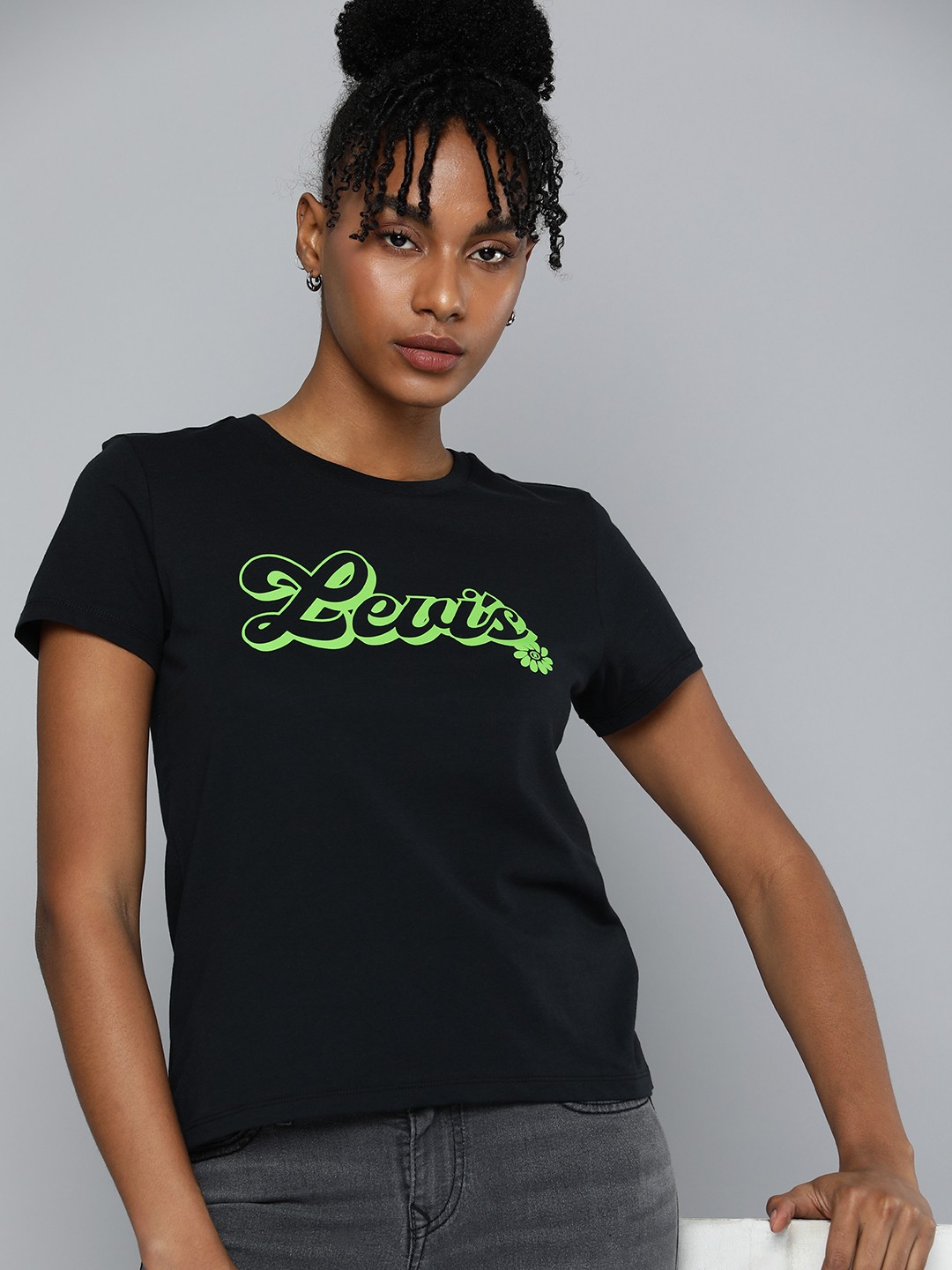 

Levis Brand Logo Printed Pure Cotton T-shirt, Black