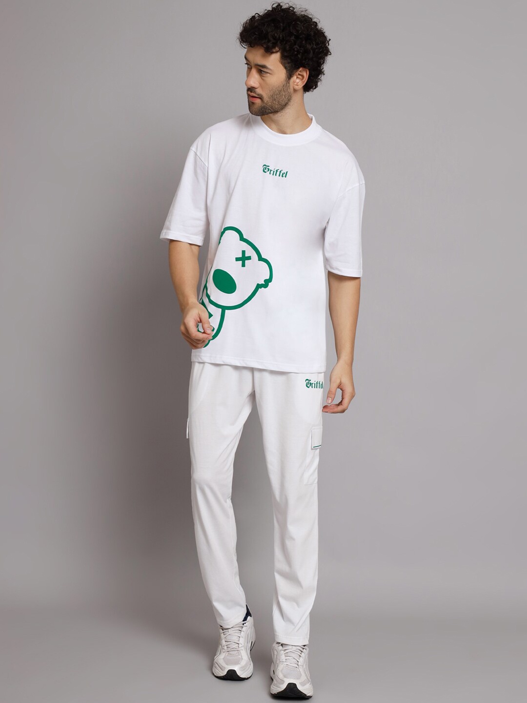

GRIFFEL Graphic Printed Pure Cotton Tracksuits, White