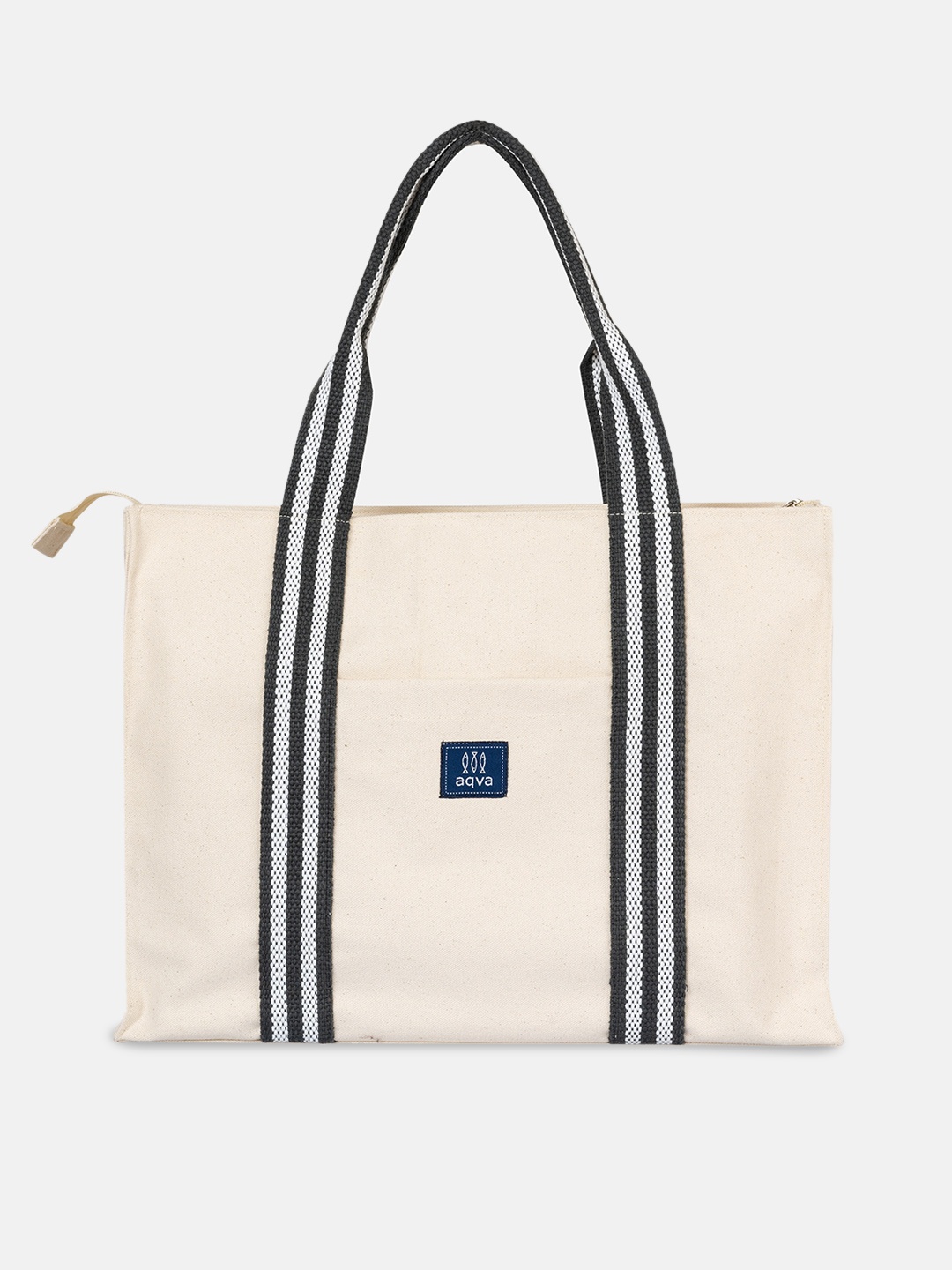 

AQVA Canvas Structured Handheld Bag, White