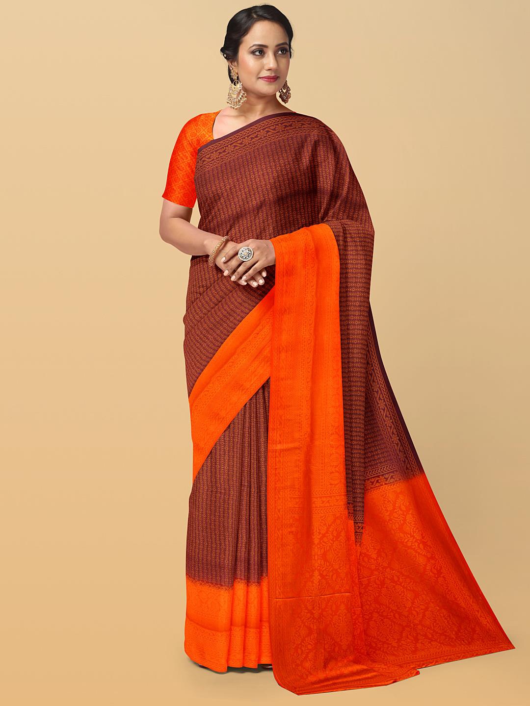 

Kalamandir Ethnic Woven Design Zari Saree, Maroon