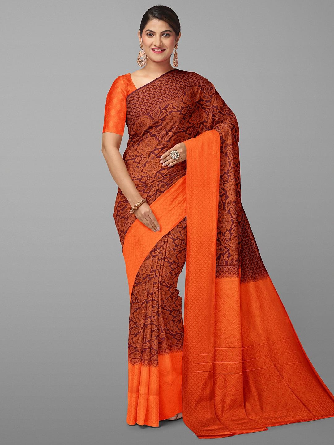 

Kalamandir Woven Design Zari Silk Blend Saree, Maroon