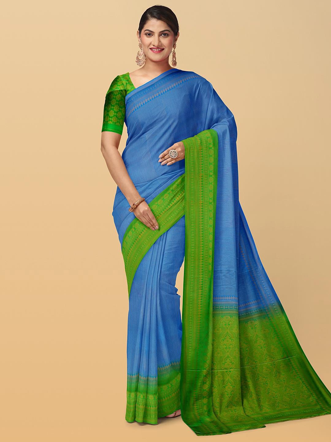 

Kalamandir Woven Design Zari Saree, Blue