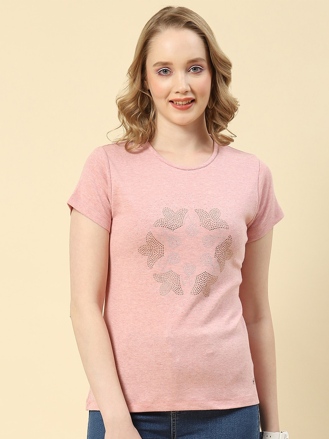 

Monte Carlo Embellished Cotton Top, Pink