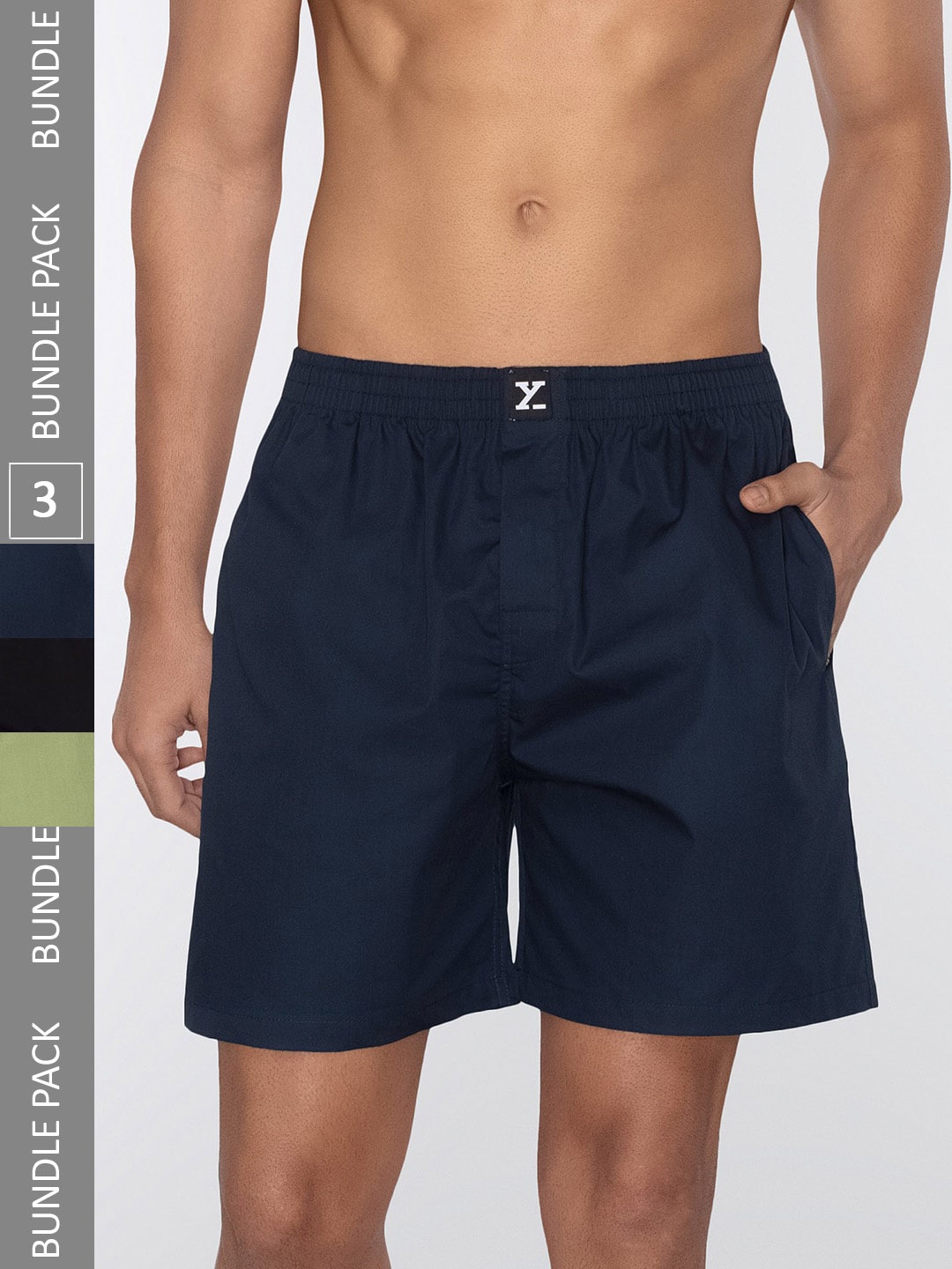 

XYXX Pack Of 3 Plus Size Pure Cotton Boxers, Black
