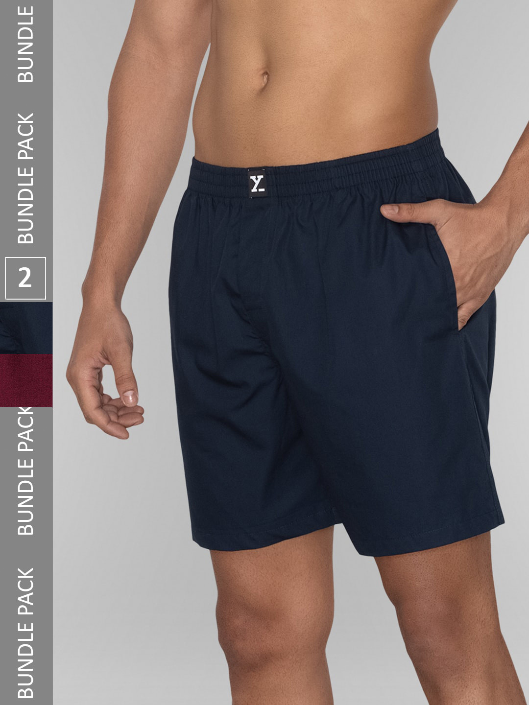

XYXX Men Pack Of 2 Pure Cotton Boxers XYBOX2PCKN346, Blue