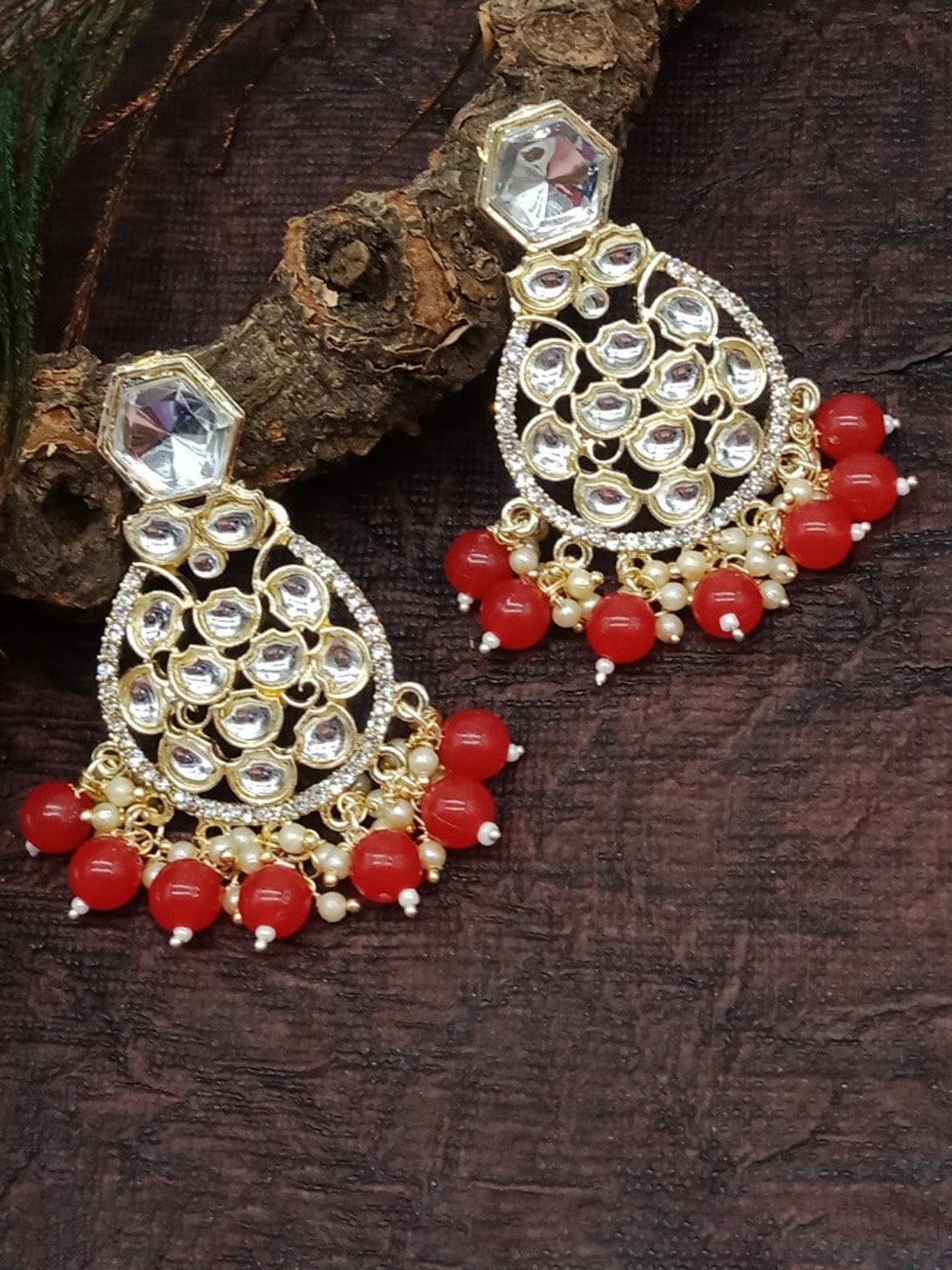 

AASHISH IMITATION Gold-Plated Contemporary Drop Earrings