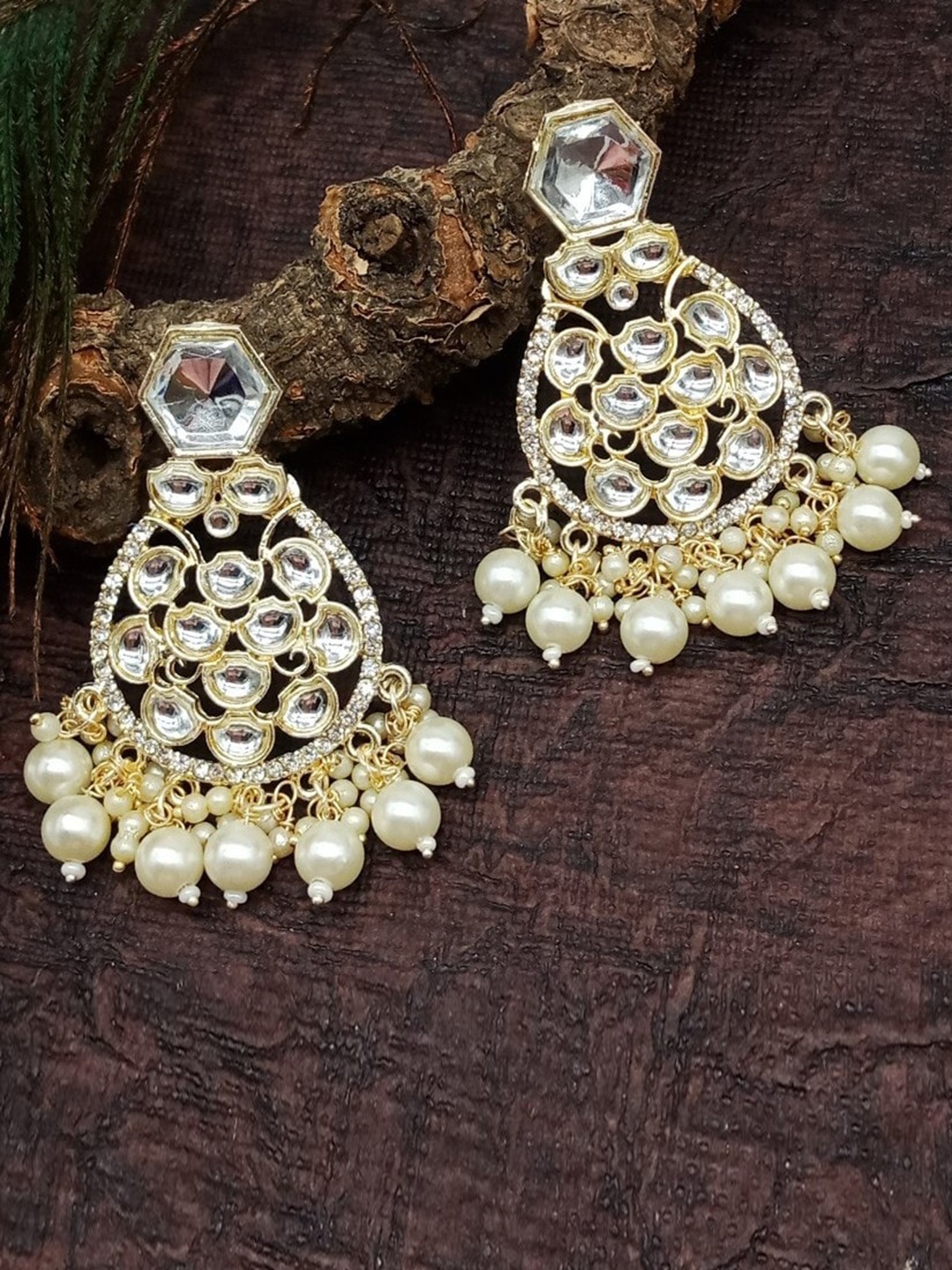 

AASHISH IMITATION Gold-Plated Contemporary Drop Earrings