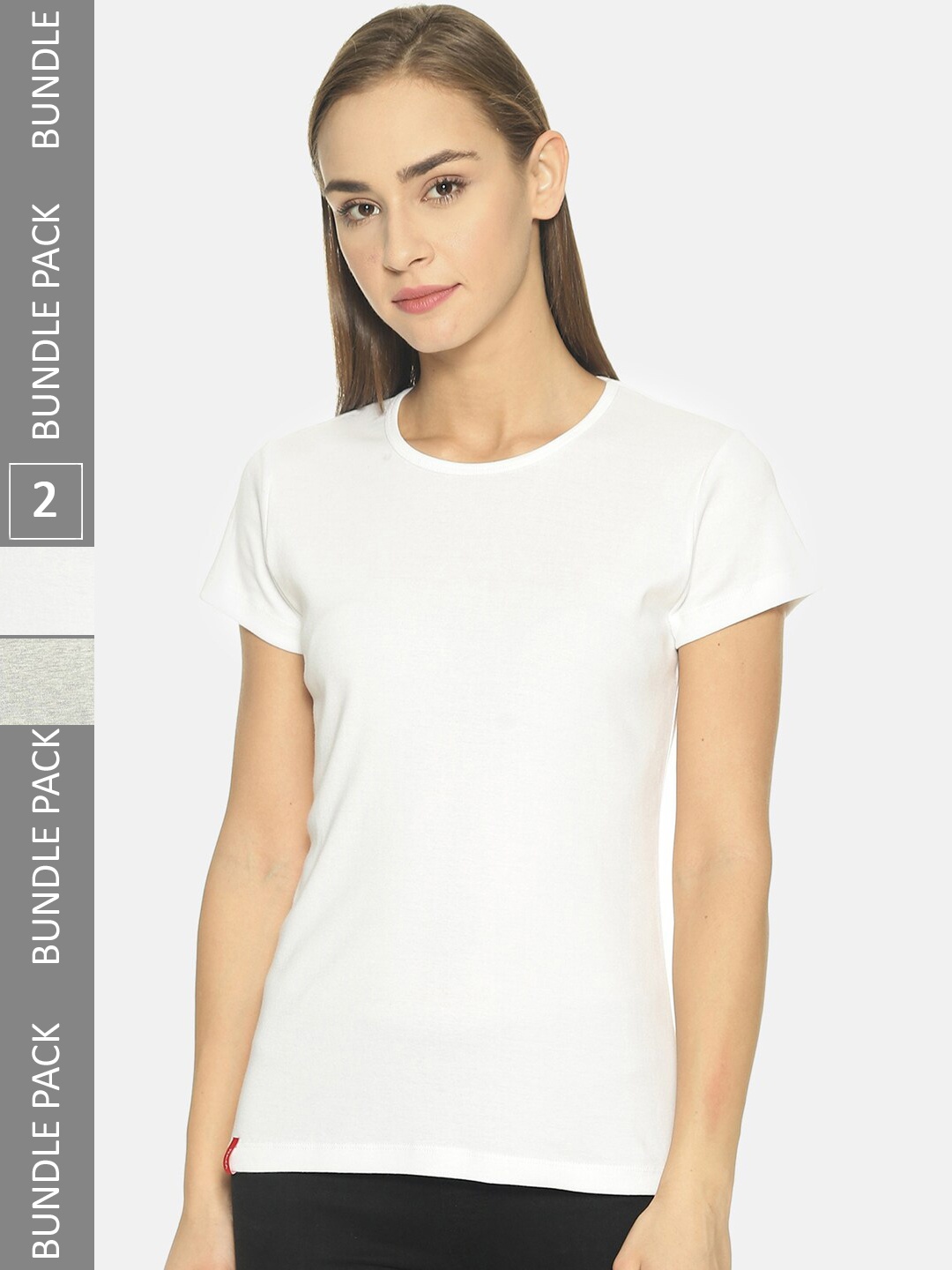 

FEMEA Pack of 2 Slim Fit T-shirt, Grey