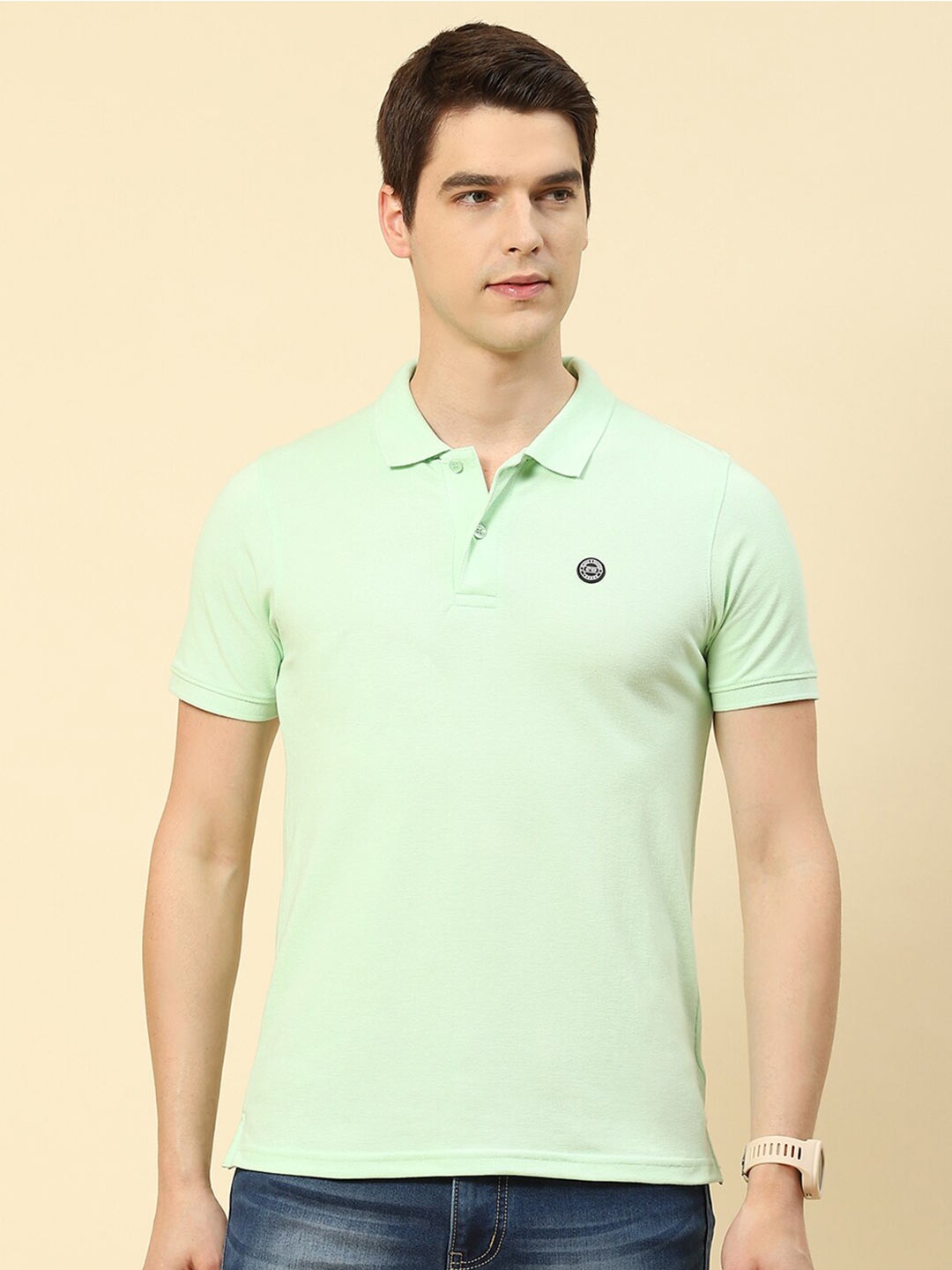 

Cloak & Decker by Monte Carlo Polo Collar Cotton T-shirt, Green