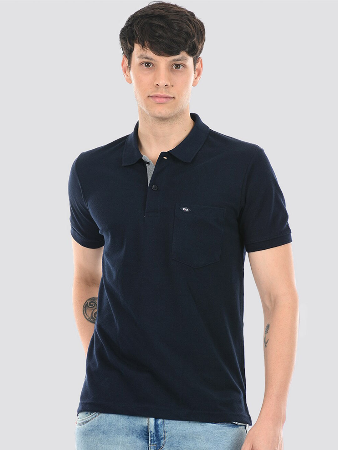 

Cloak & Decker by Monte Carlo Polo Collar T-shirt, Navy blue