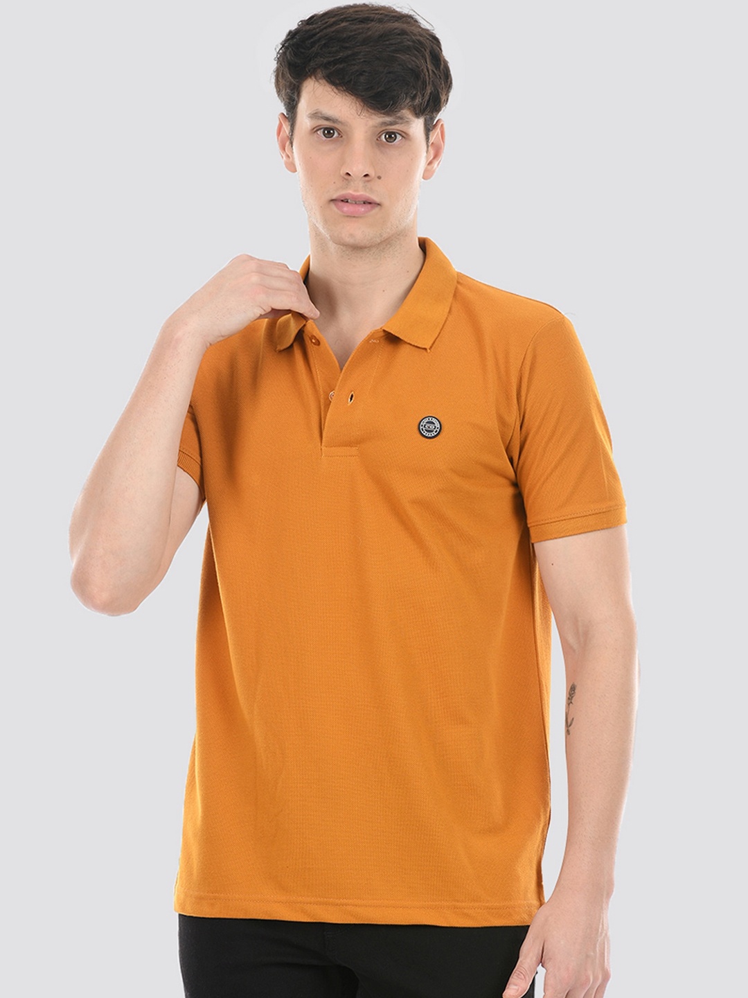 

Cloak & Decker by Monte Carlo Polo Collar T-shirt, Orange