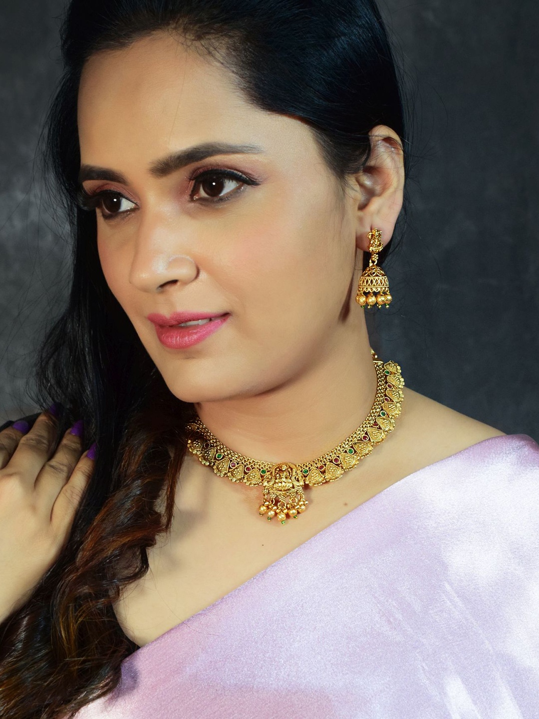 

GRIIHAM Gold-Plated CZ-Studded Jewellery Set