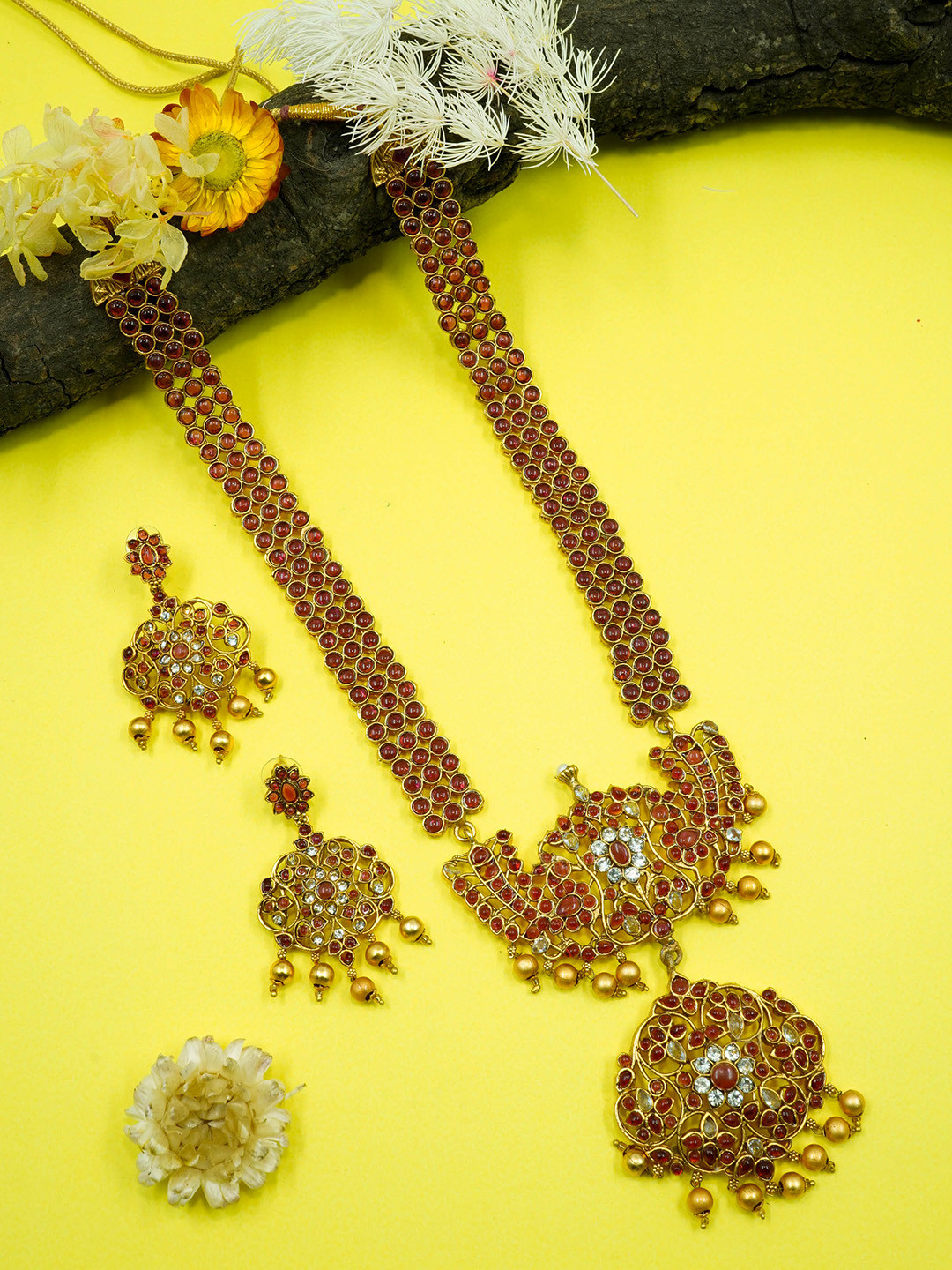 

GRIIHAM Gold-Plated CZ-Studded Jewellery Set