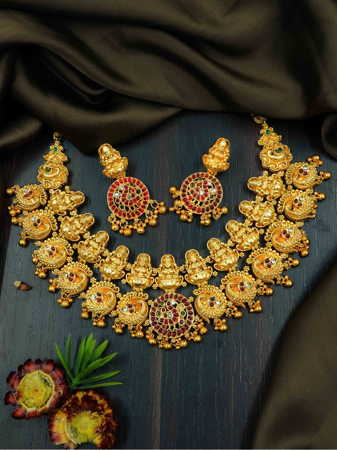 

GRIIHAM Gold-Plated CZ-Studded Jewellery Set