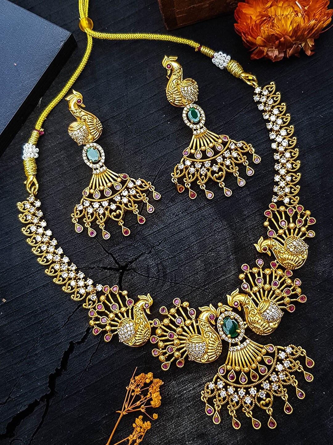 

GRIIHAM Gold-Plated & CZ-Studded Jewellery Set