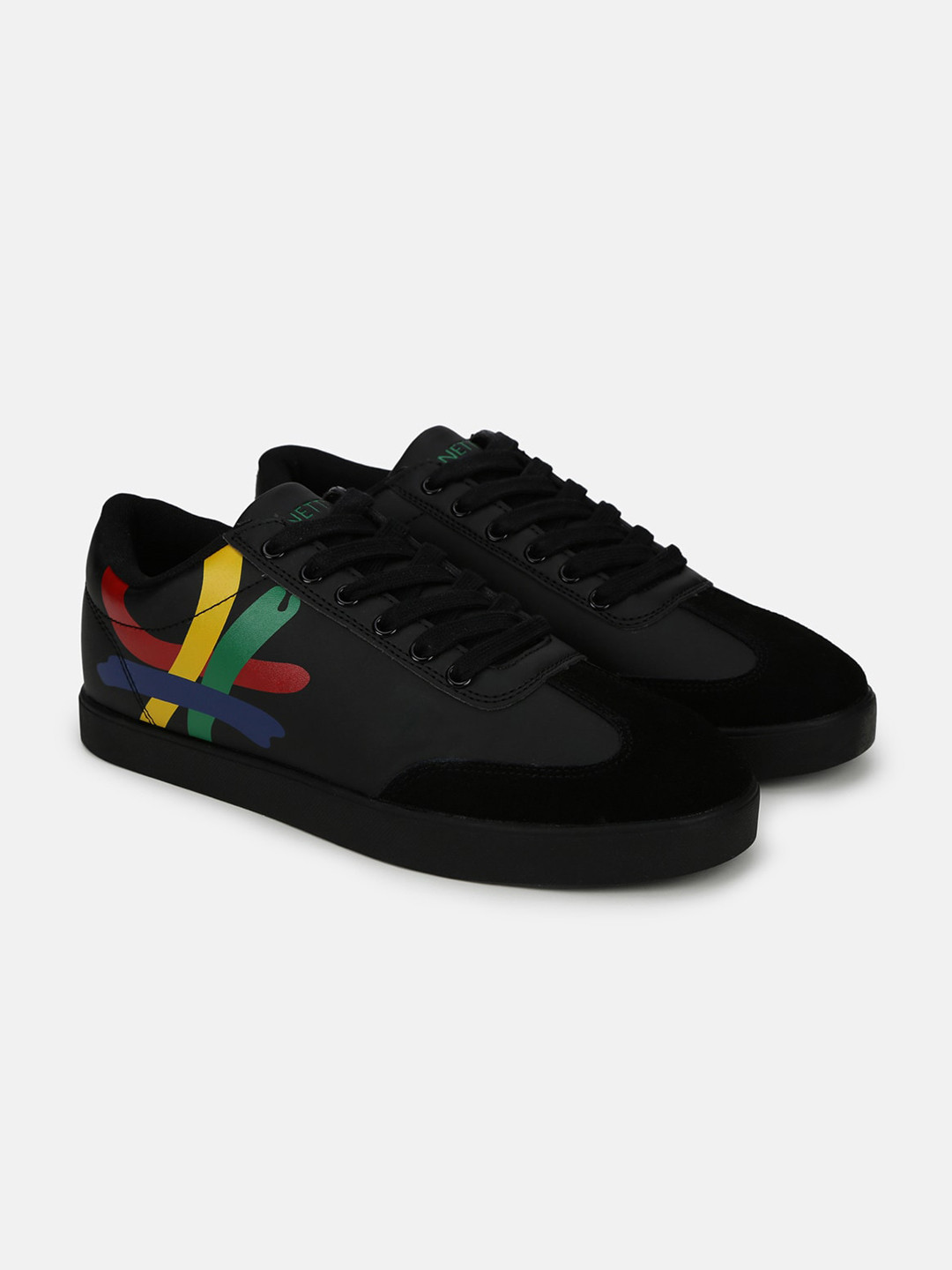 

United Colors of Benetton Men Printed Sneakers, Black