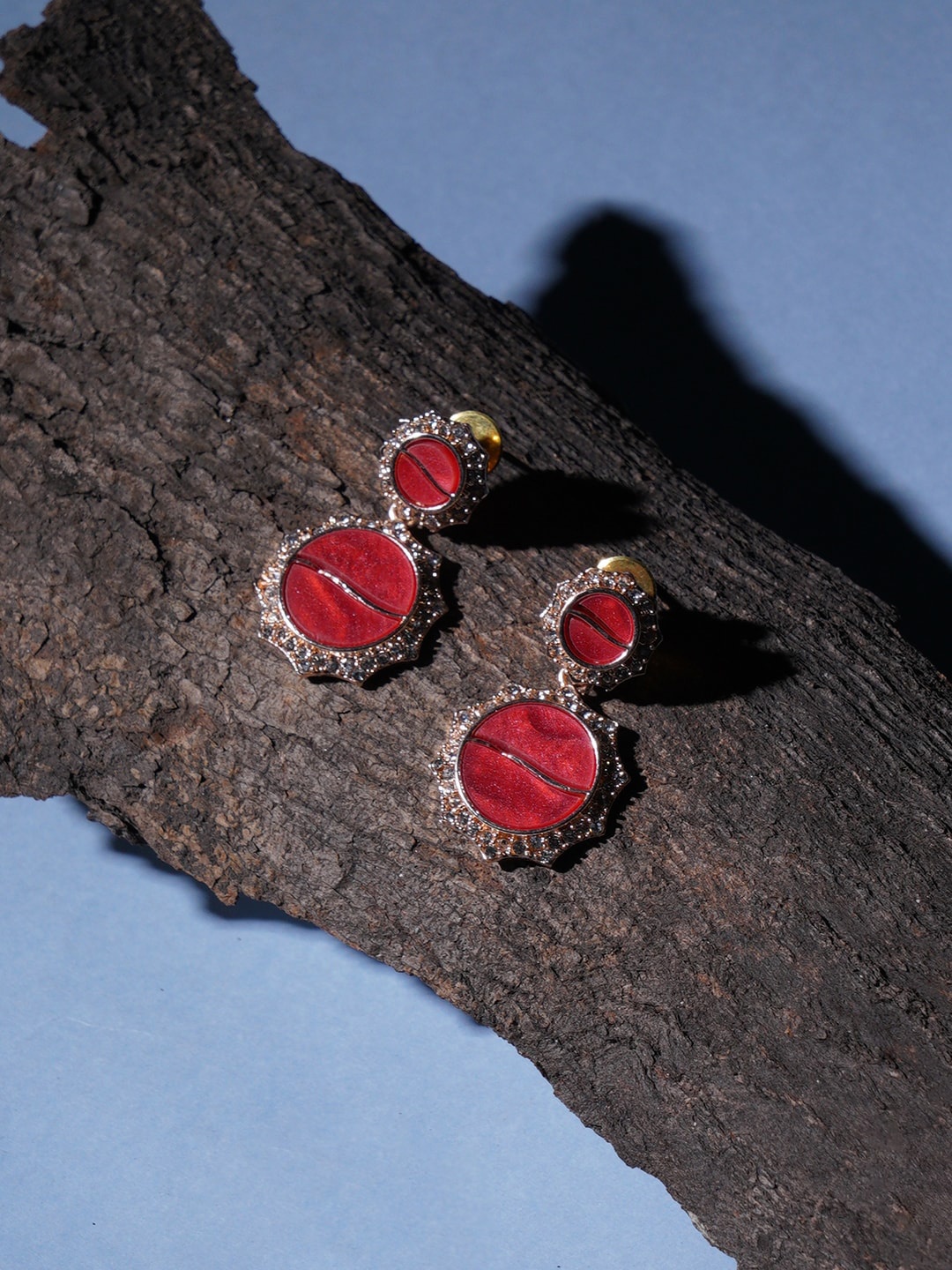 

Mali Fionna Rose Gold Plated Contemporary Drop Earrings