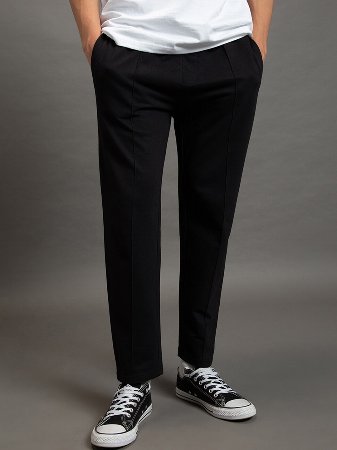 

Bewakoof Men Plus Size Track Pants, Black